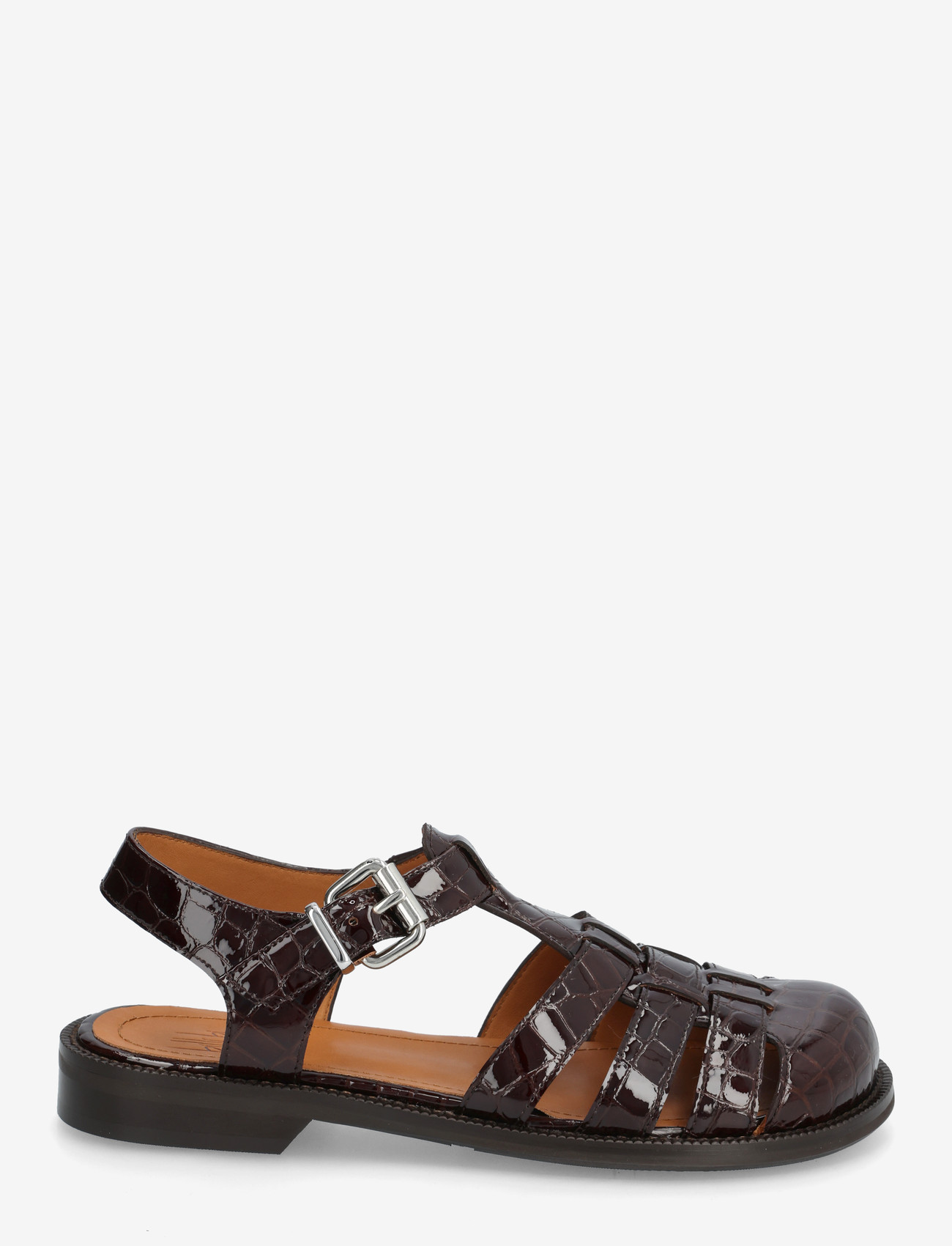 Billi Bi - Shoes - flade sandaler - brown croco patent - 1
