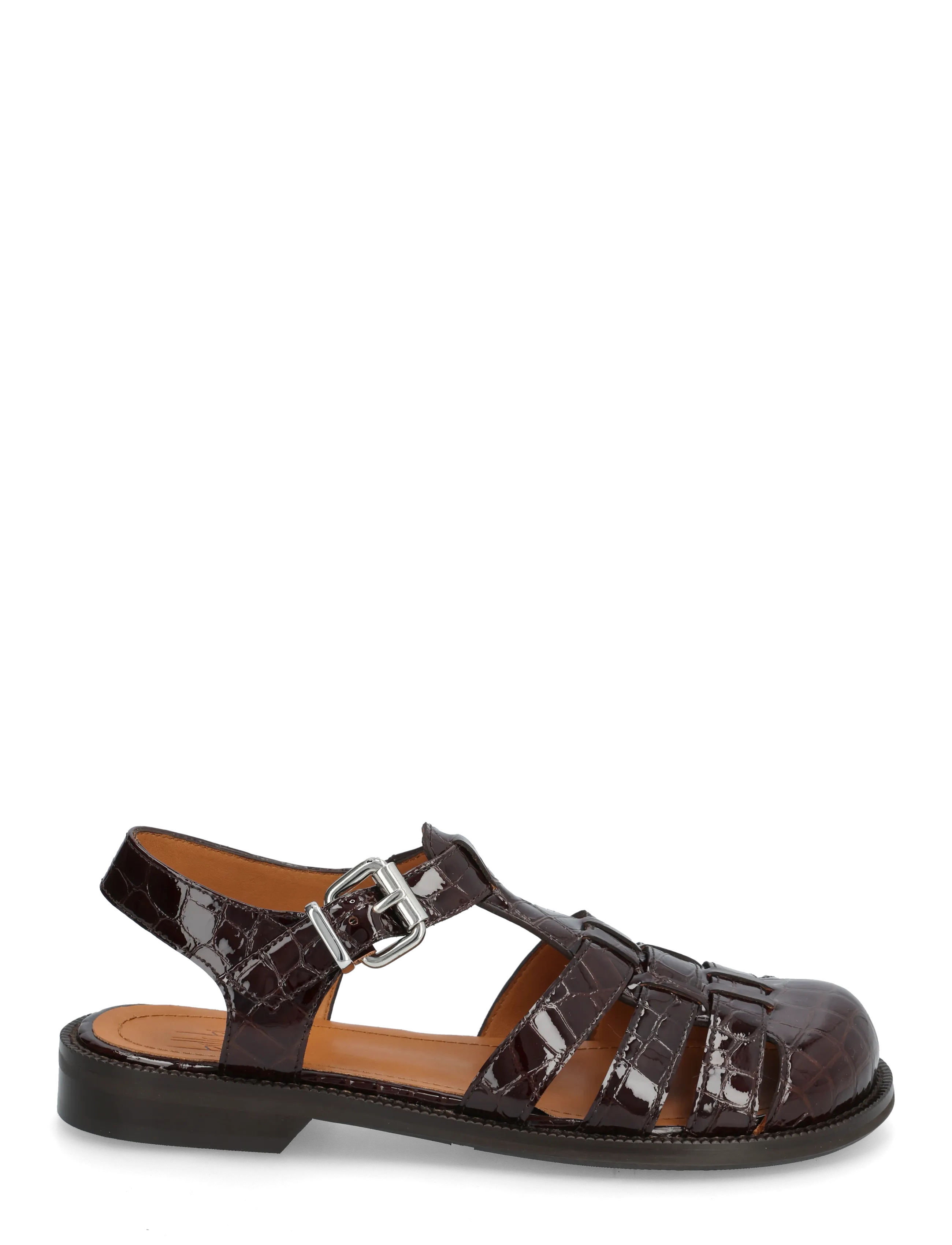 Billi Bi - Shoes - flat sandals - brown croco patent - 1