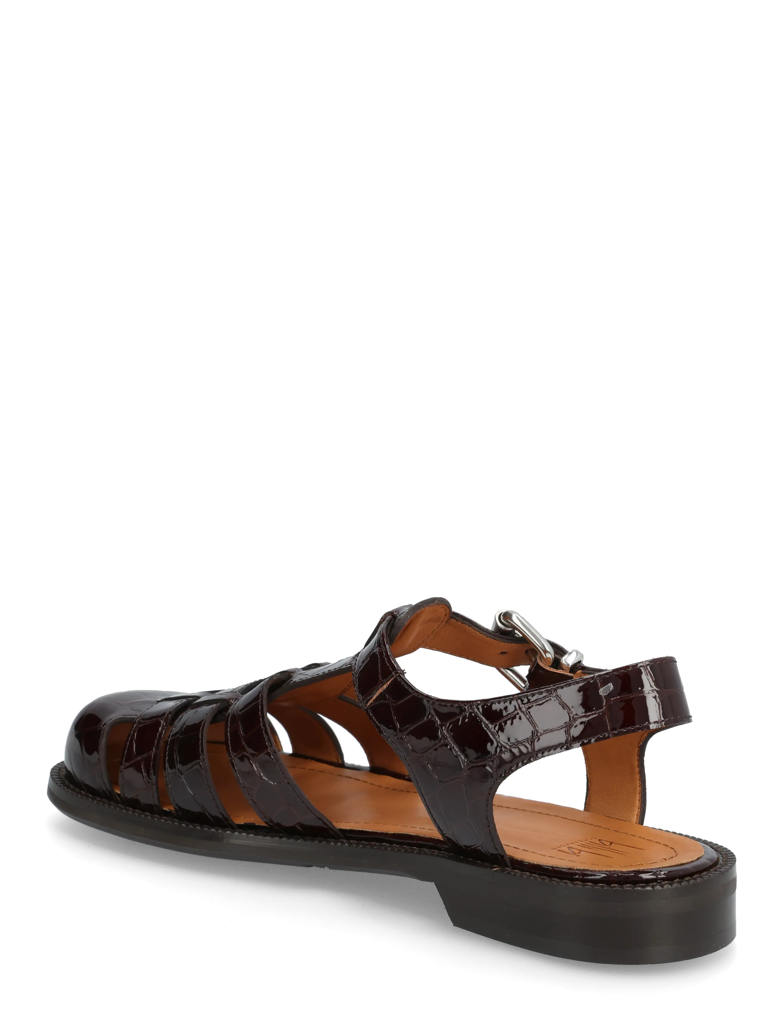 Billi Bi - Shoes - flat sandals - brown croco patent - 2