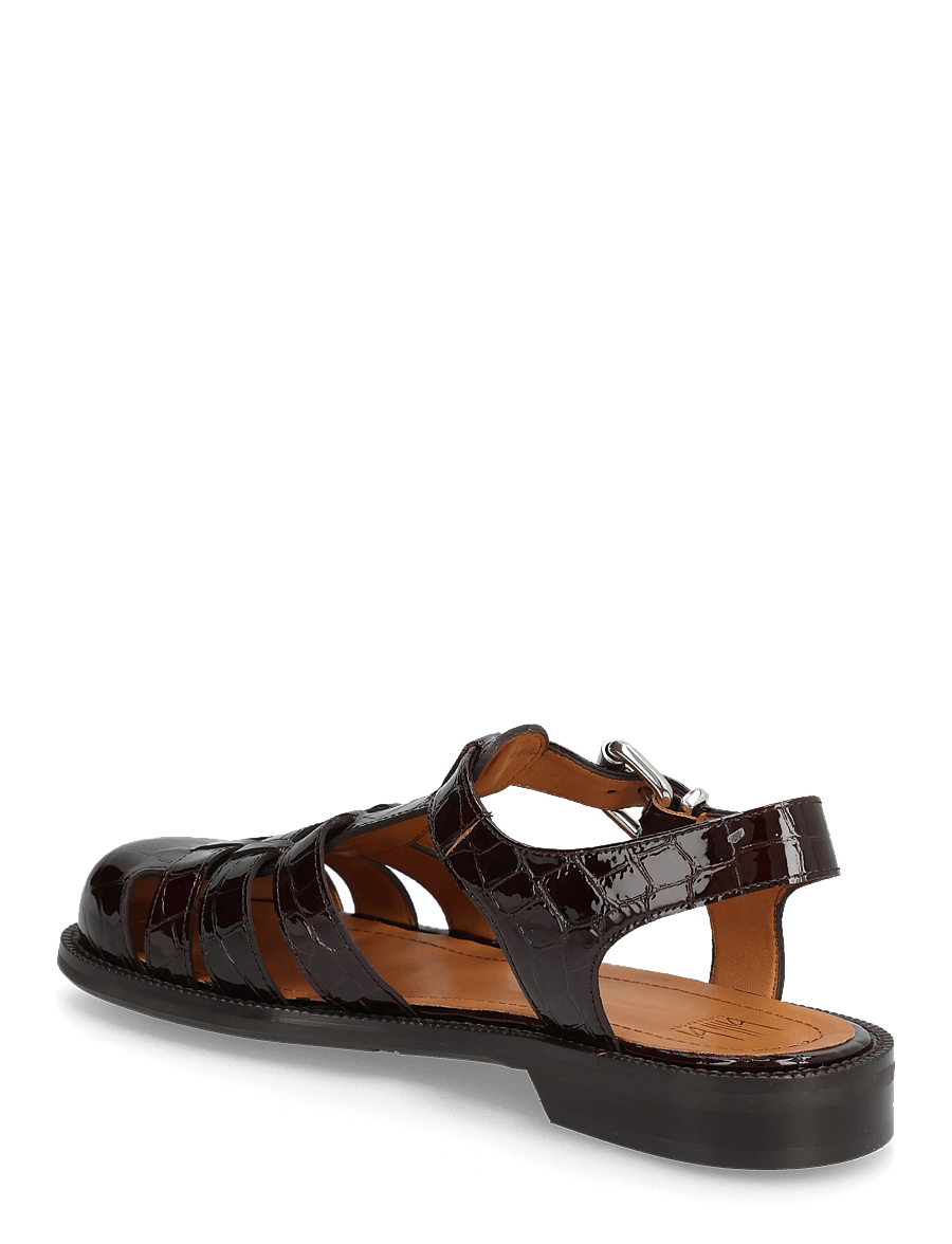 Billi Bi - Shoes - flache sandalen - brown croco patent - 2