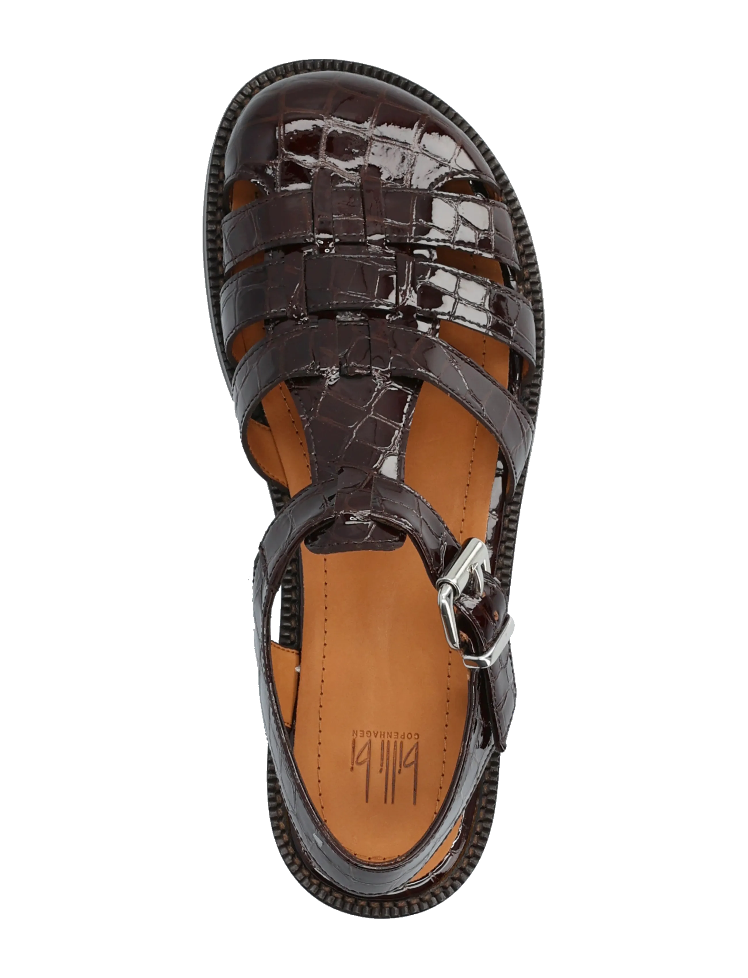 Billi Bi - Shoes - flat sandals - brown croco patent - 3