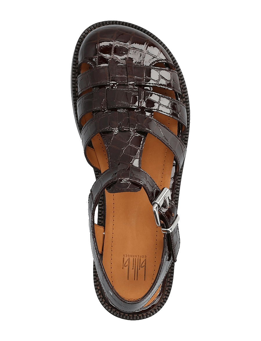 Billi Bi - Shoes - flache sandalen - brown croco patent - 3
