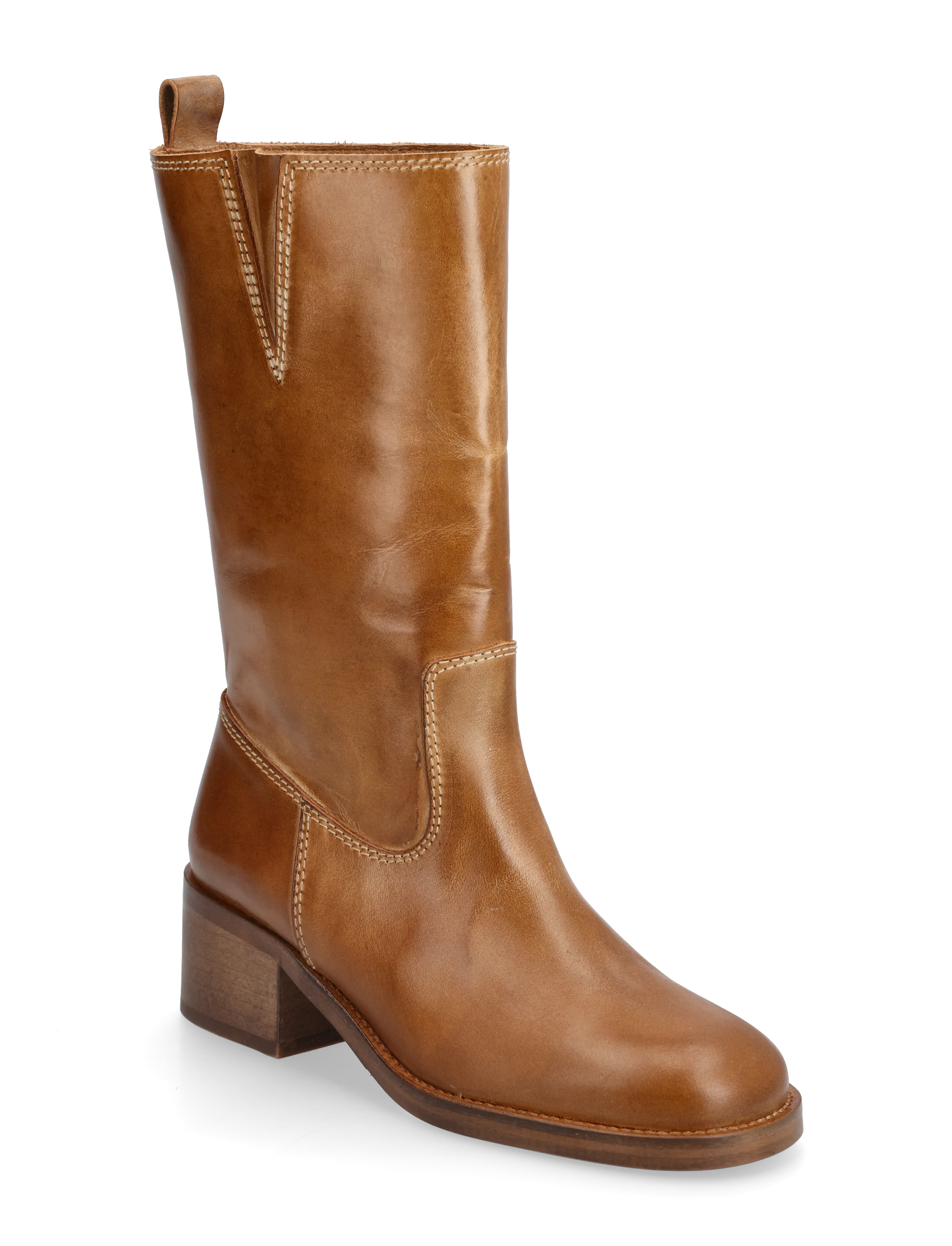 Boots - CAMEL BRUSH CALF