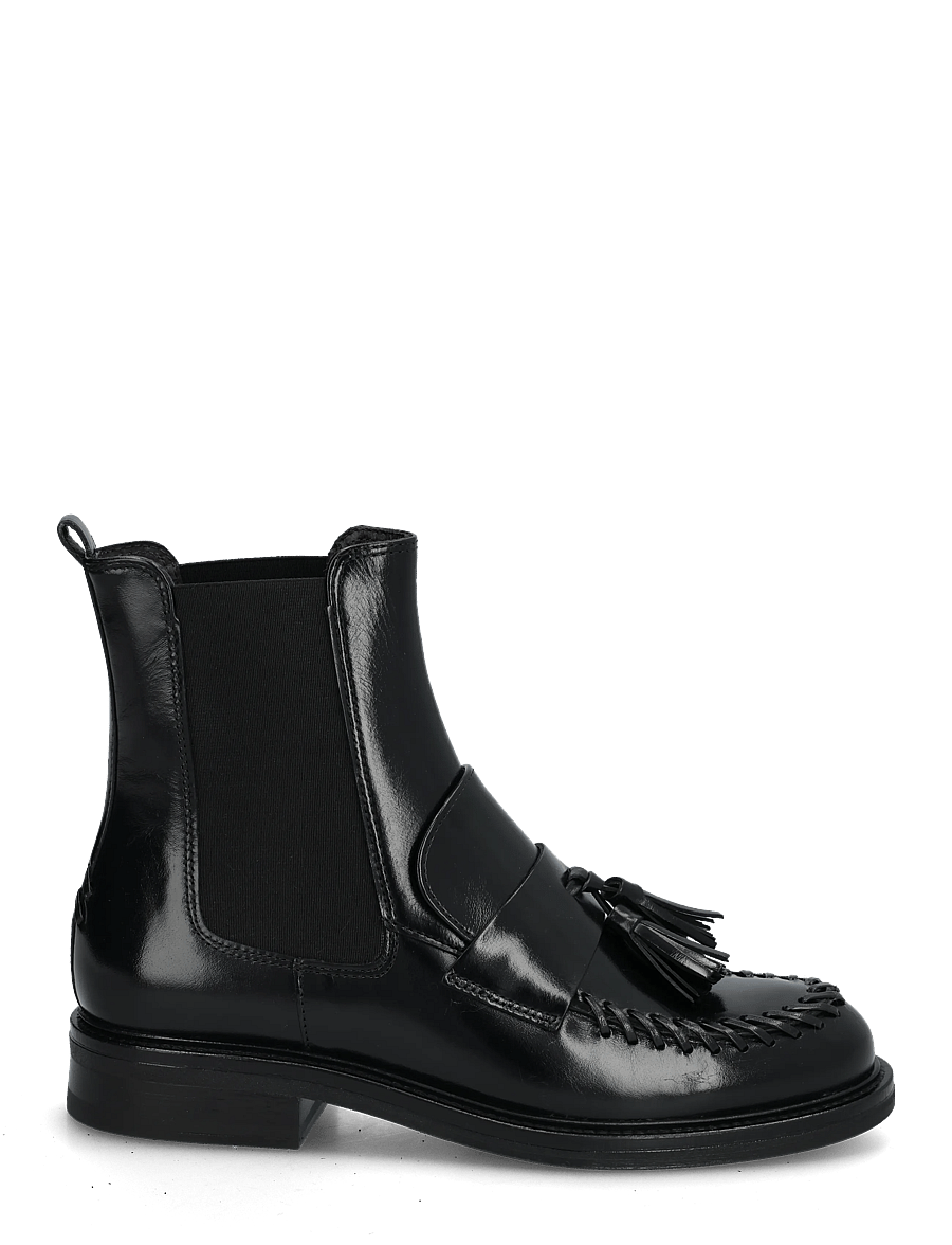 Billi Bi - Boots - platta ankelboots - black calf - 2