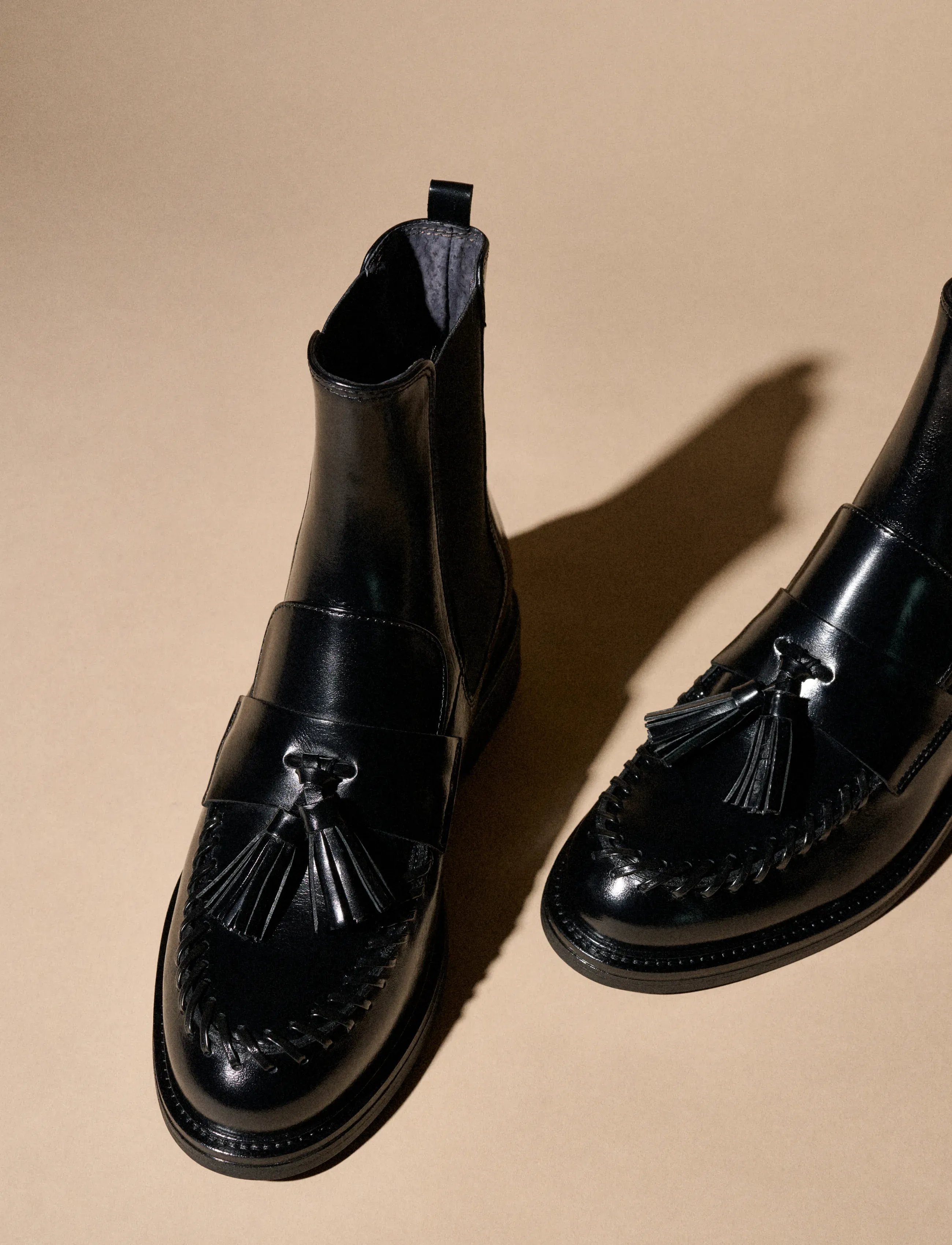 Billi Bi - Boots - platta ankelboots - black calf - 5