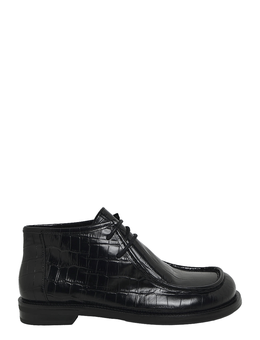 Billi Bi - Boots - snørestøvler - black monterrey croco - 2