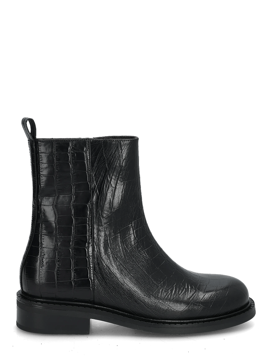 Billi Bi - Boots - flade ankelstøvler - black monterrey croco - 2