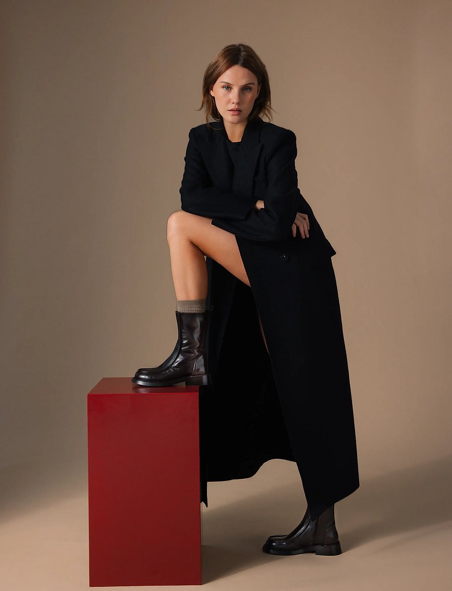 Billi Bi - Boots - kontsaga poolsaapad - black calf - 0