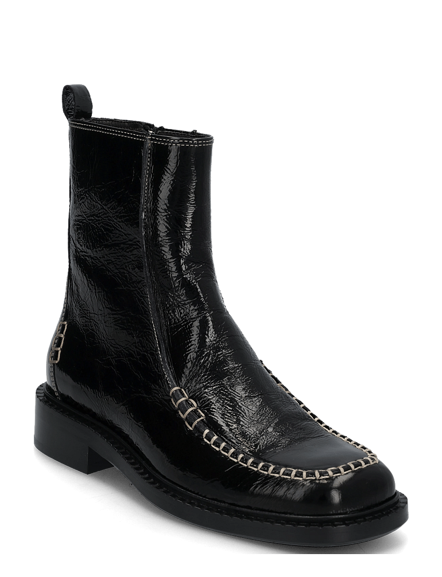 Billi Bi - Boots - flade ankelstøvler - black naplack - 0