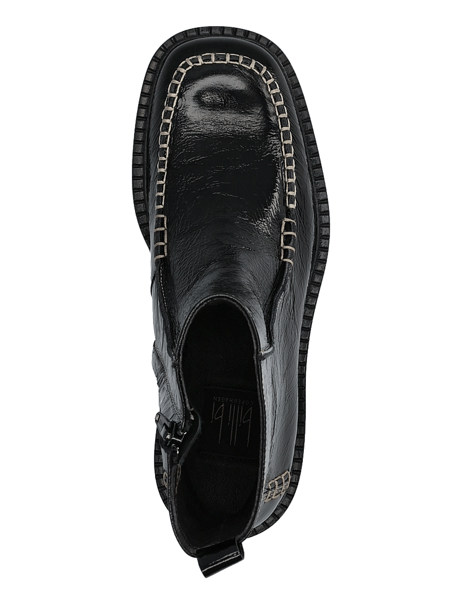 Billi Bi - Boots - flade ankelstøvler - black naplack - 3