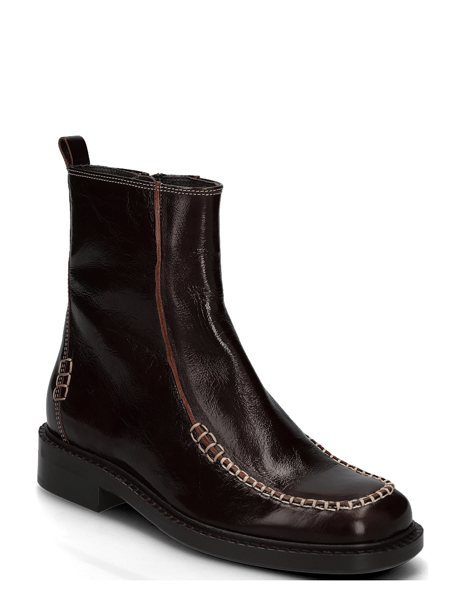 Billi Bi - Boots - flade ankelstøvler - mogano naplack - 0