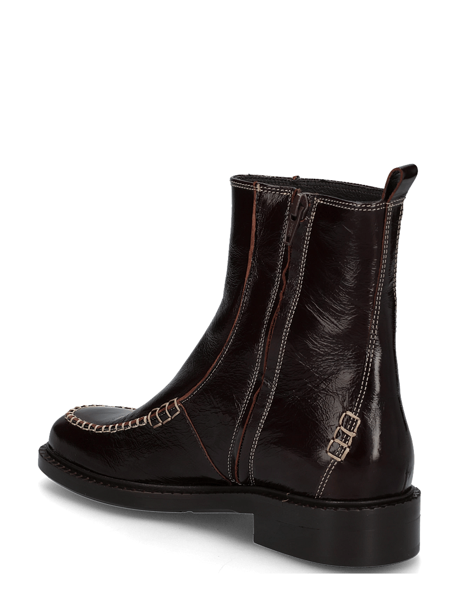 Billi Bi - Boots - flade ankelstøvler - mogano naplack - 2
