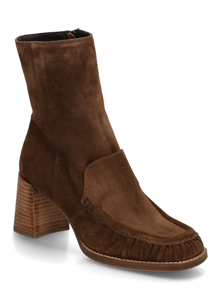 Billi Bi - Booties - kontsaga poolsaapad - arabica babysilk suede - 0