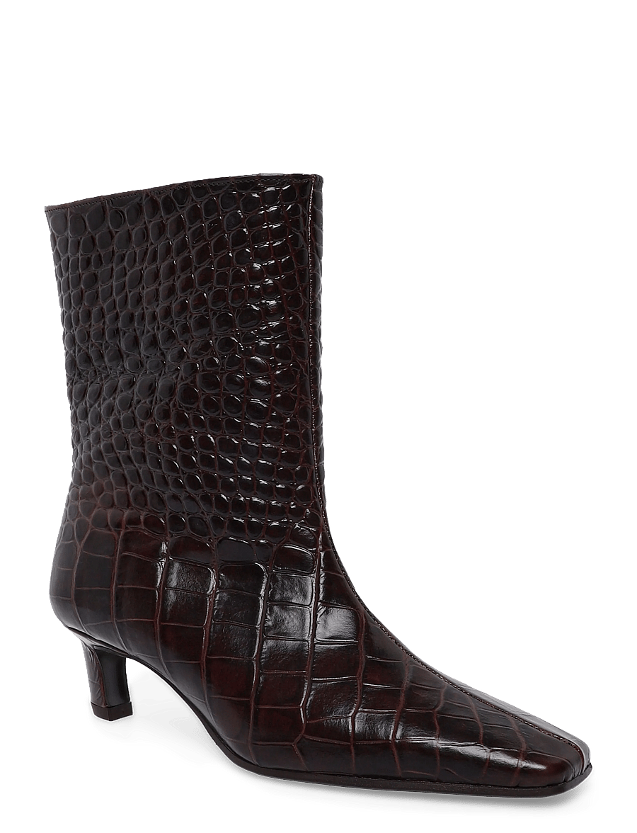 Billi Bi - Booties - kontsaga poolsaapad - brown kissa croco calf - 0