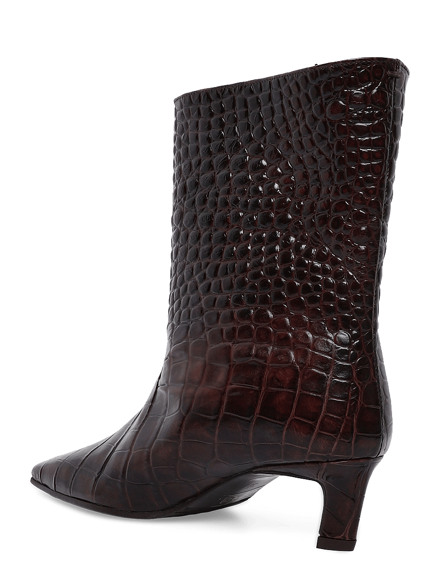 Billi Bi - Booties - kontsaga poolsaapad - brown kissa croco calf - 1