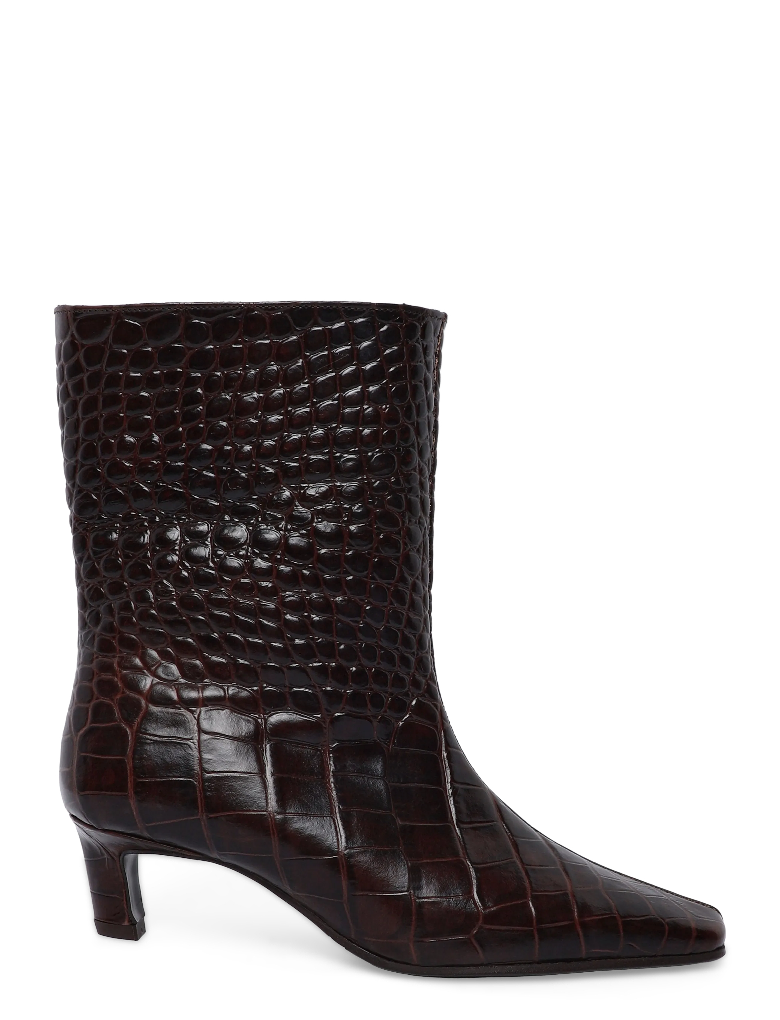 Billi Bi - Booties - kontsaga poolsaapad - brown kissa croco calf - 2