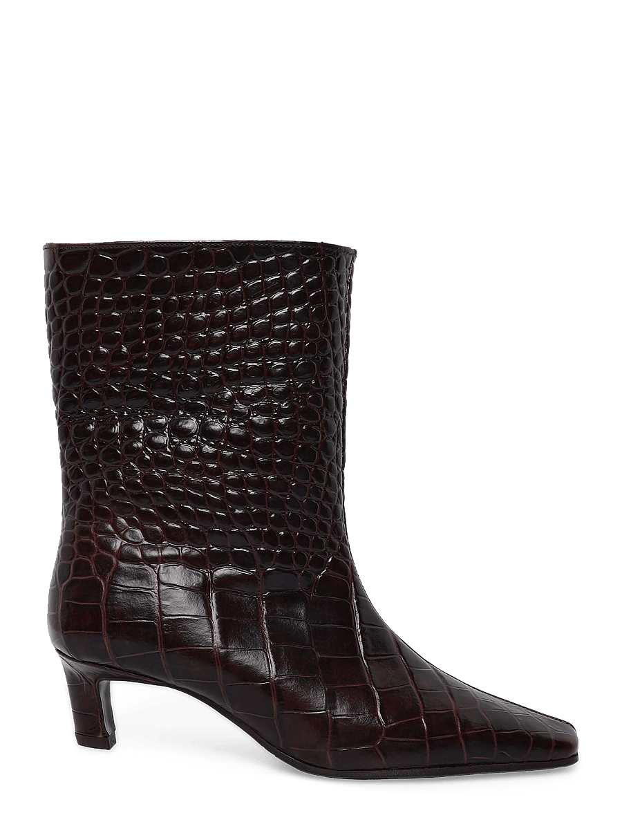 Billi Bi - Booties - kontsaga poolsaapad - brown kissa croco calf - 2