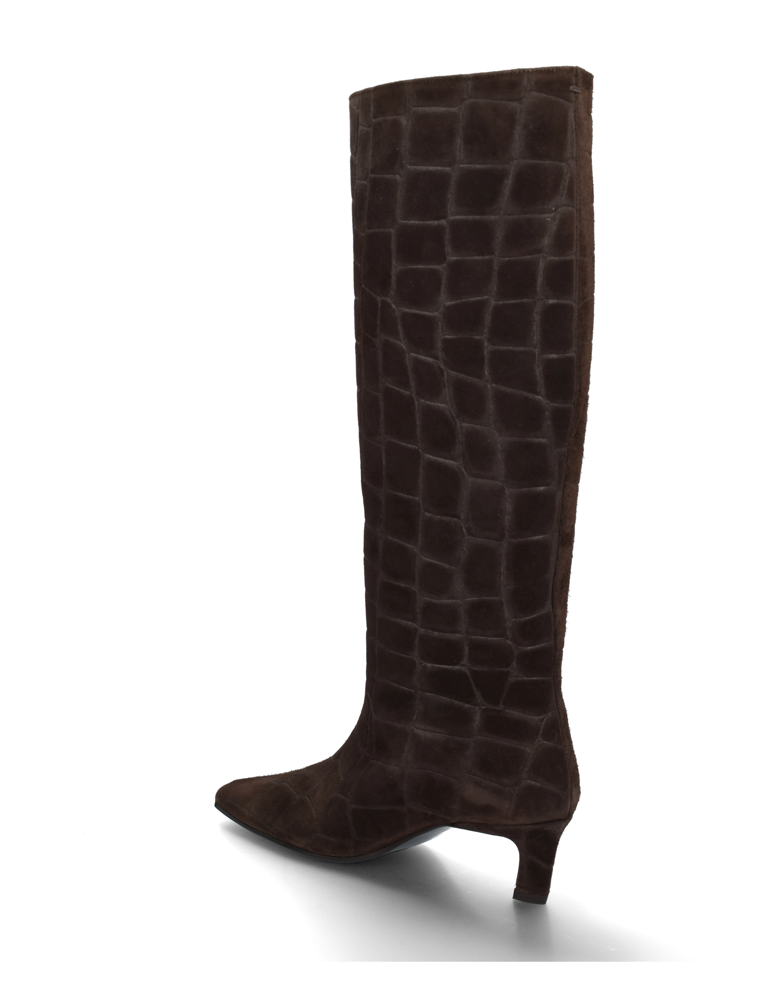 Billi Bi - Long Boots - põlveni saapad - dark brown coper suede - 1
