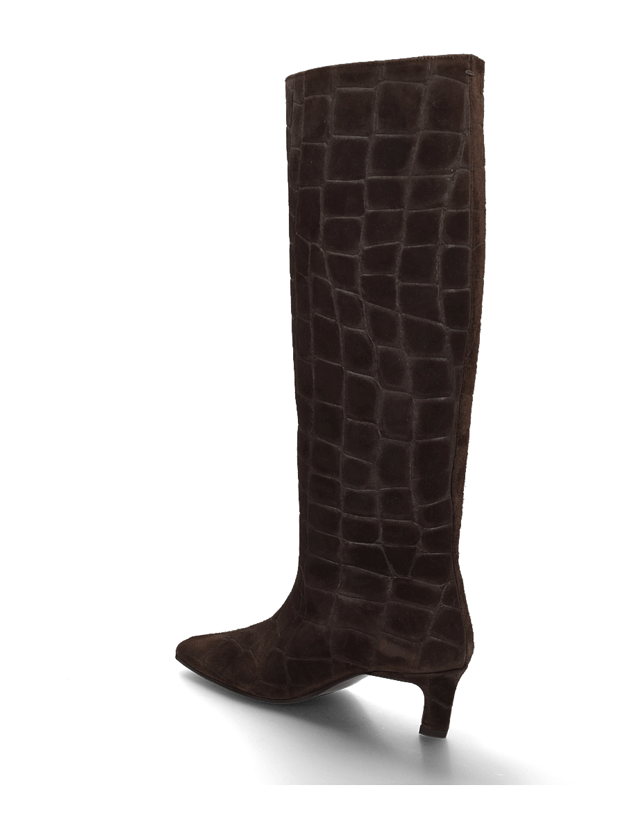 Billi Bi - Long Boots - põlveni saapad - dark brown coper suede - 1
