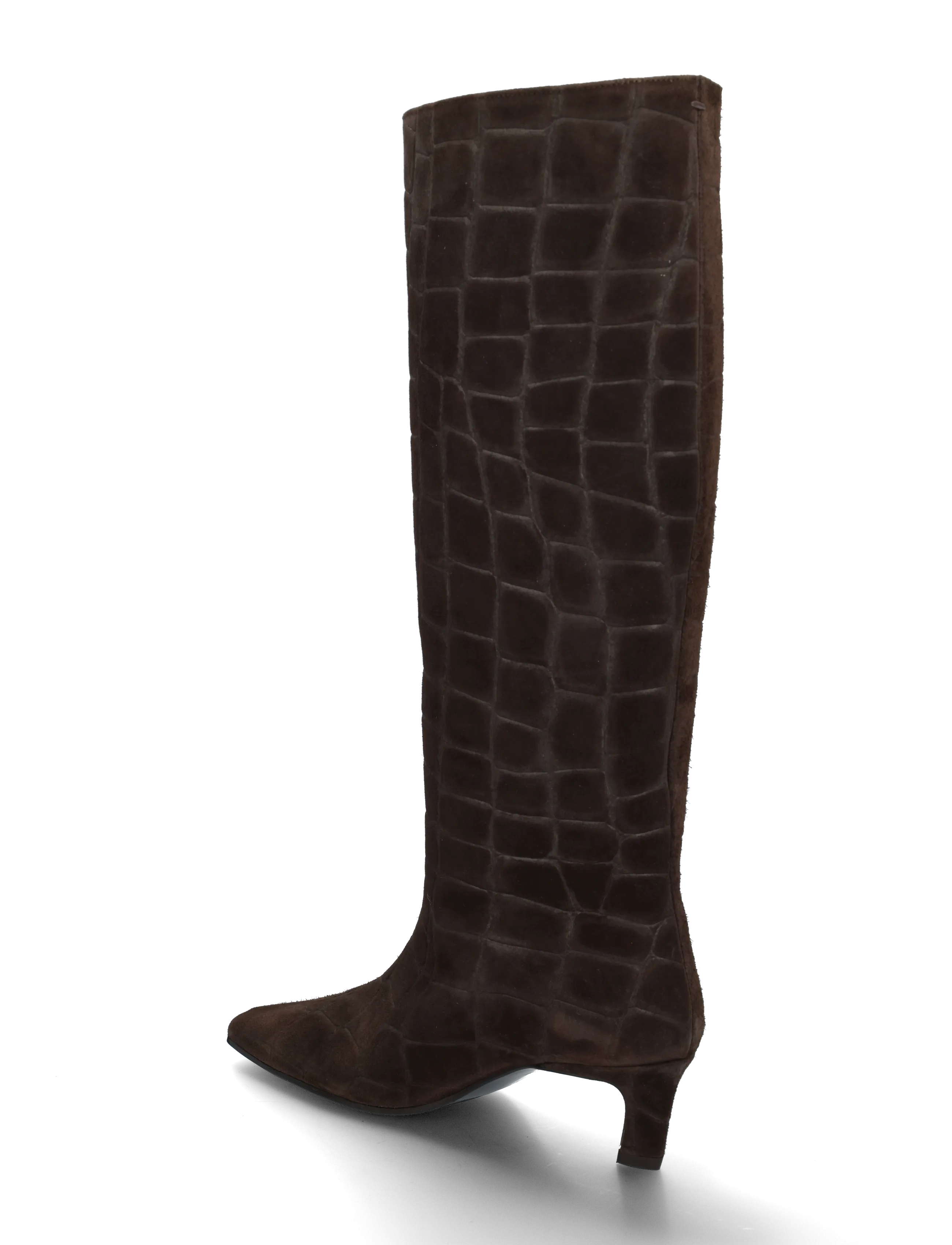 Billi Bi - Long Boots - knee high boots - dark brown coper suede - 1