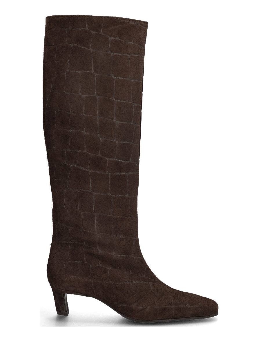 Billi Bi - Long Boots - põlveni saapad - dark brown coper suede - 2