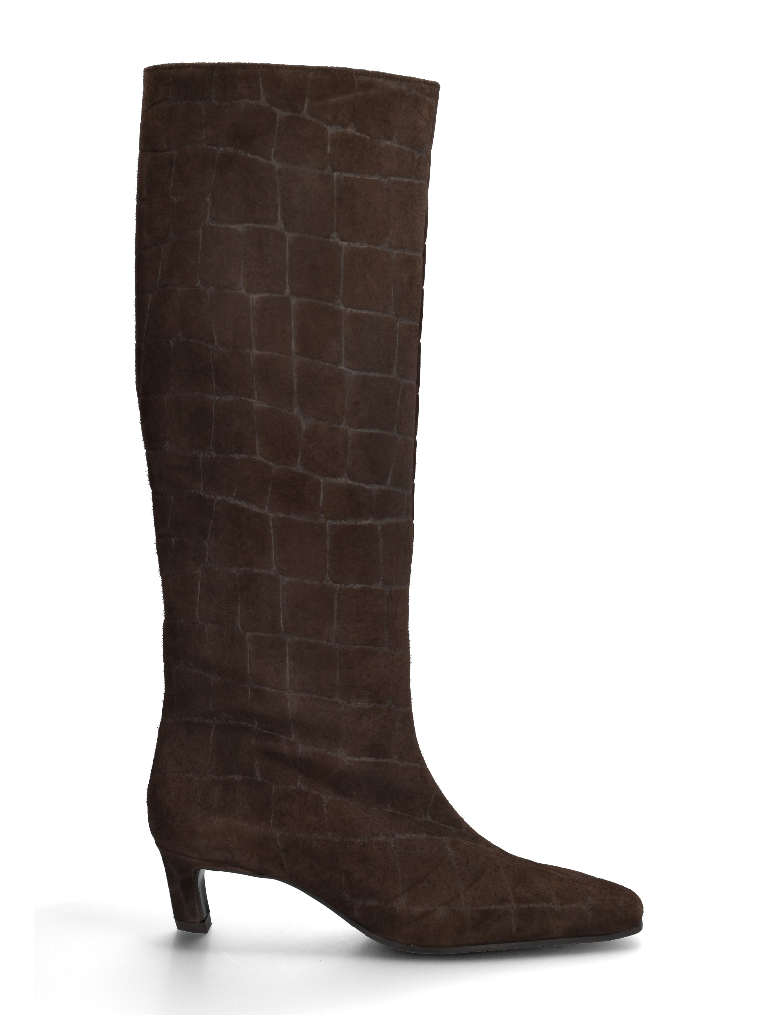 Billi Bi - Long Boots - knee high boots - dark brown coper suede - 2