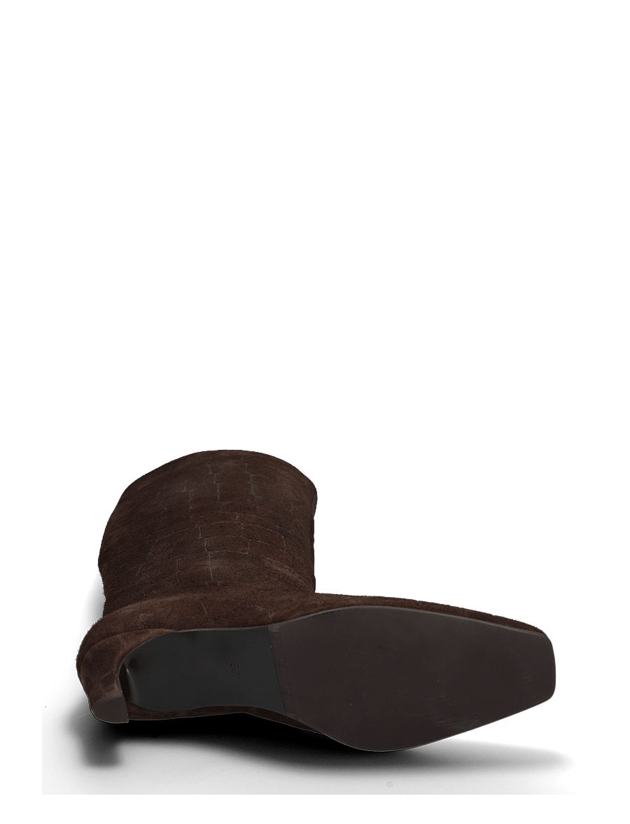 Billi Bi - Long Boots - põlveni saapad - dark brown coper suede - 4