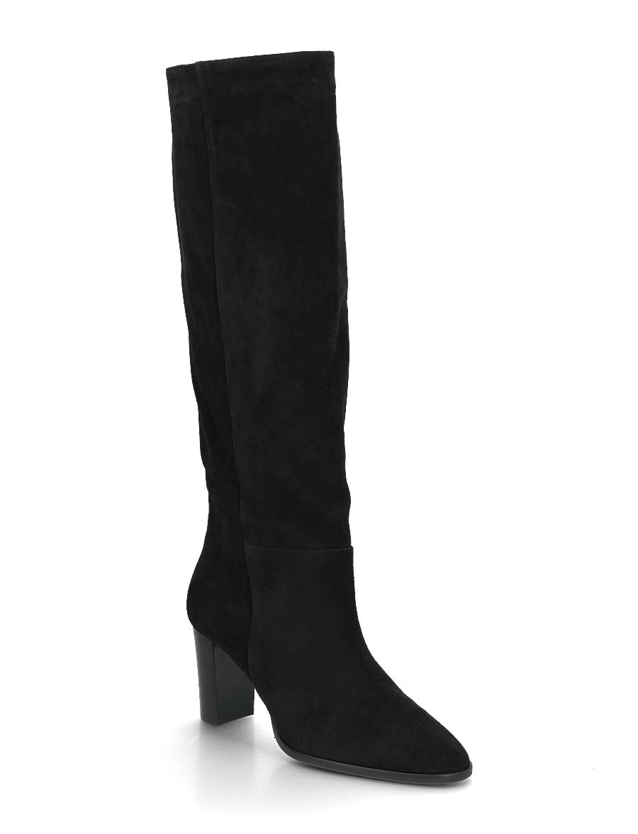 Billi Bi - Long Boots - knähöga stövlar - black babysilk suede - 0