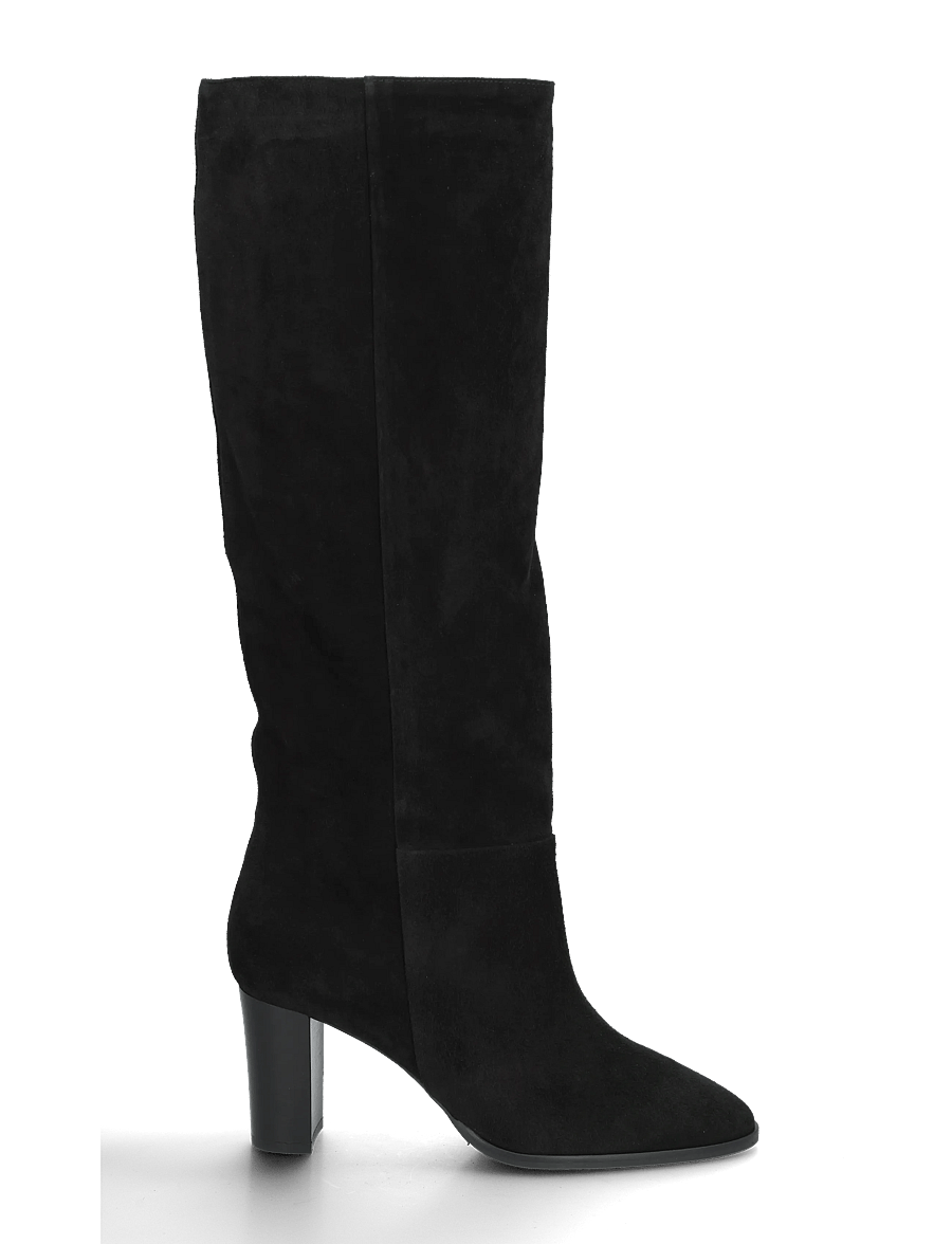 Billi Bi - Long Boots - knähöga stövlar - black babysilk suede - 2