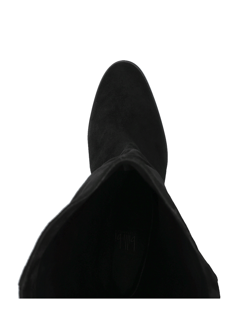 Billi Bi - Long Boots - põlveni saapad - black babysilk suede - 3