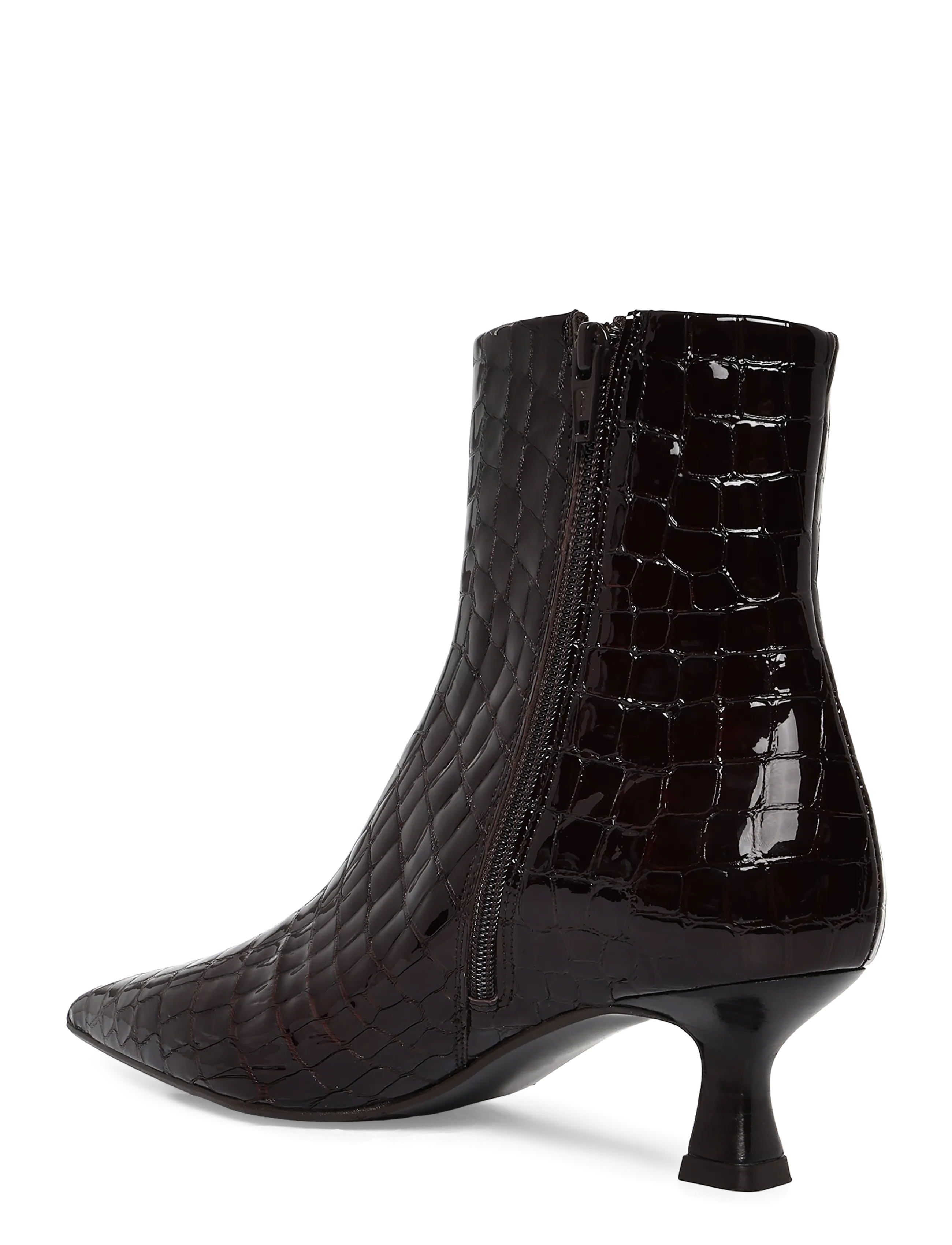 Billi Bi - Booties - stiefeletten mit absatz - brown croco patent - 1
