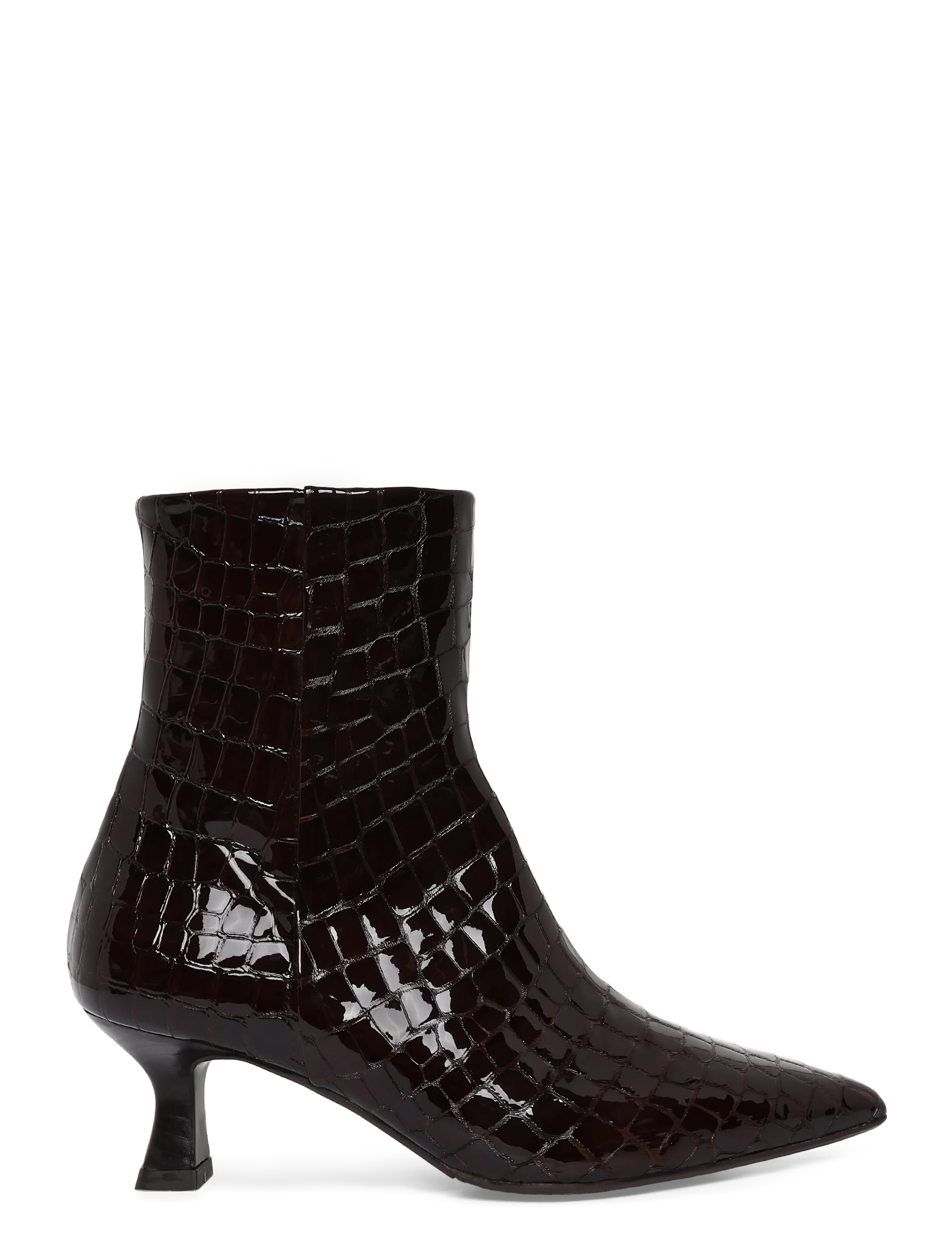 Billi Bi - Booties - stiefeletten mit absatz - brown croco patent - 2