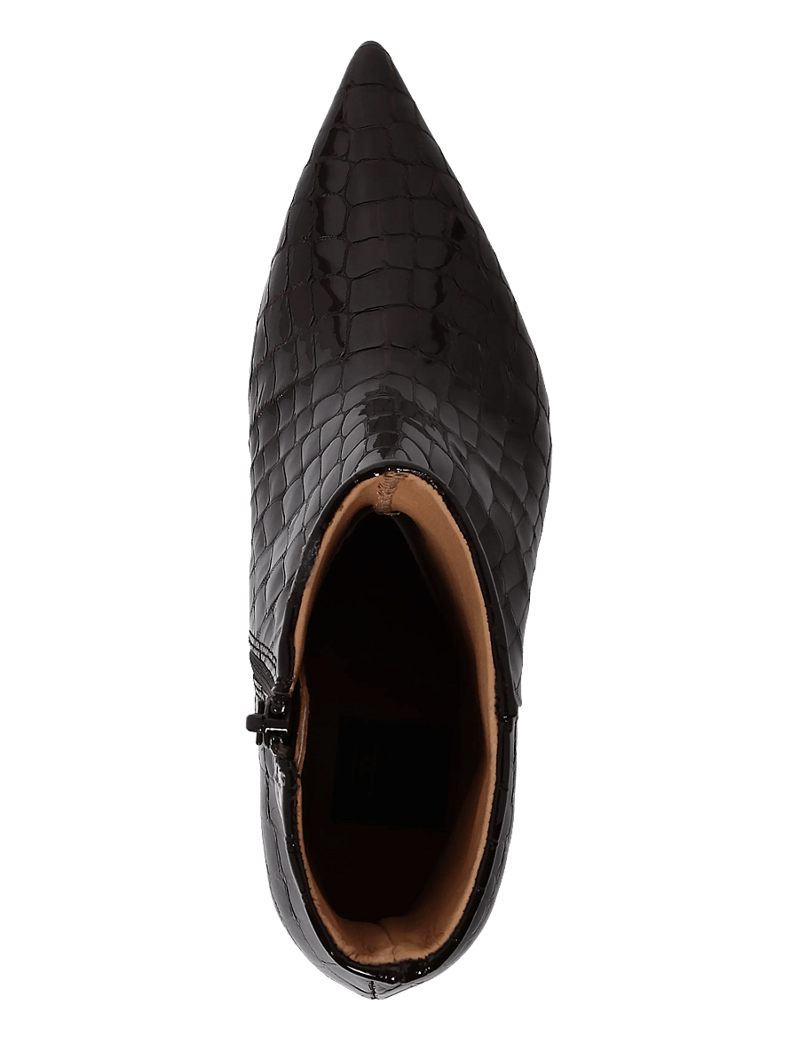 Billi Bi - Booties - stiefeletten mit absatz - brown croco patent - 3