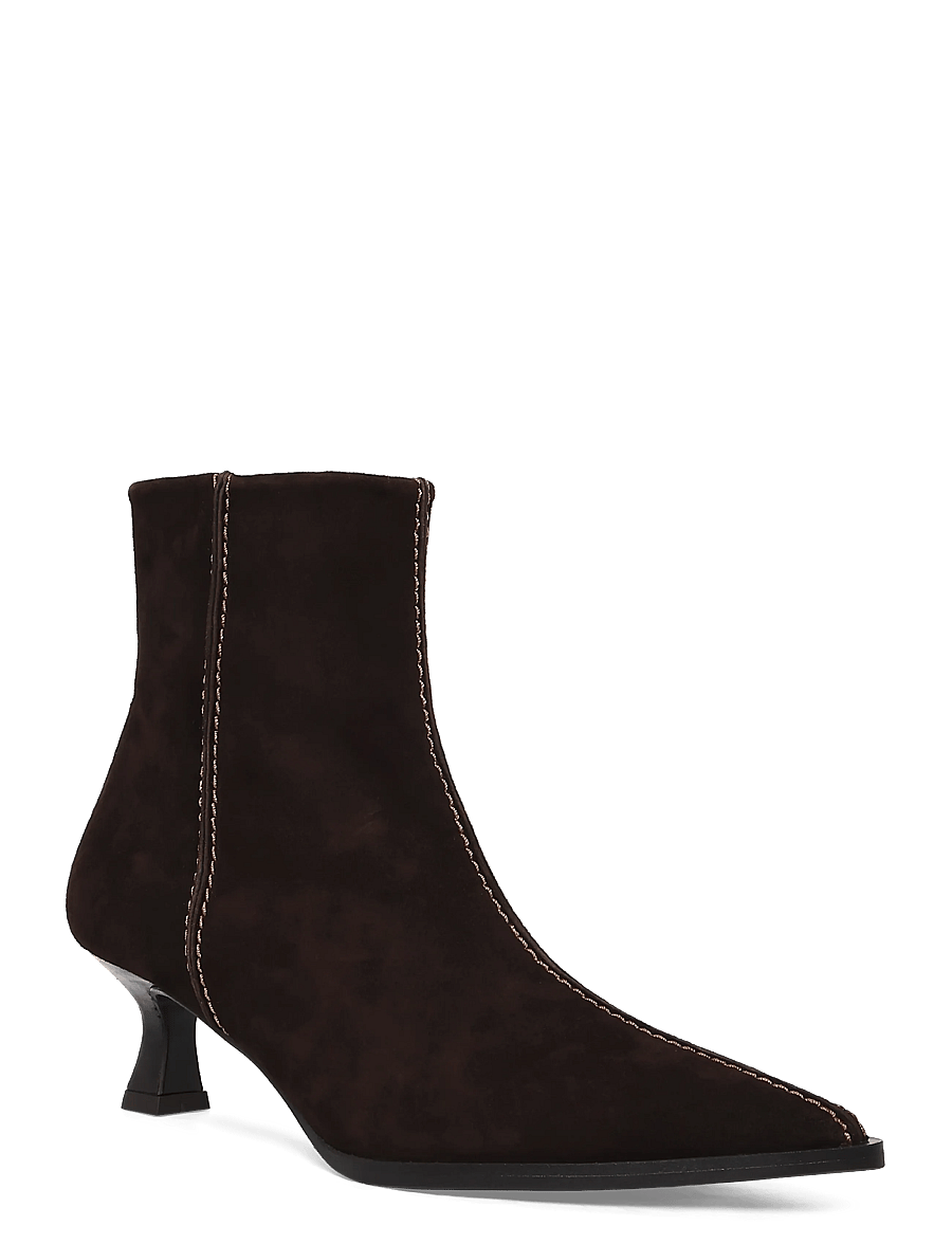 Billi Bi - Booties - stiefeletten mit absatz - dark brown suede - 0