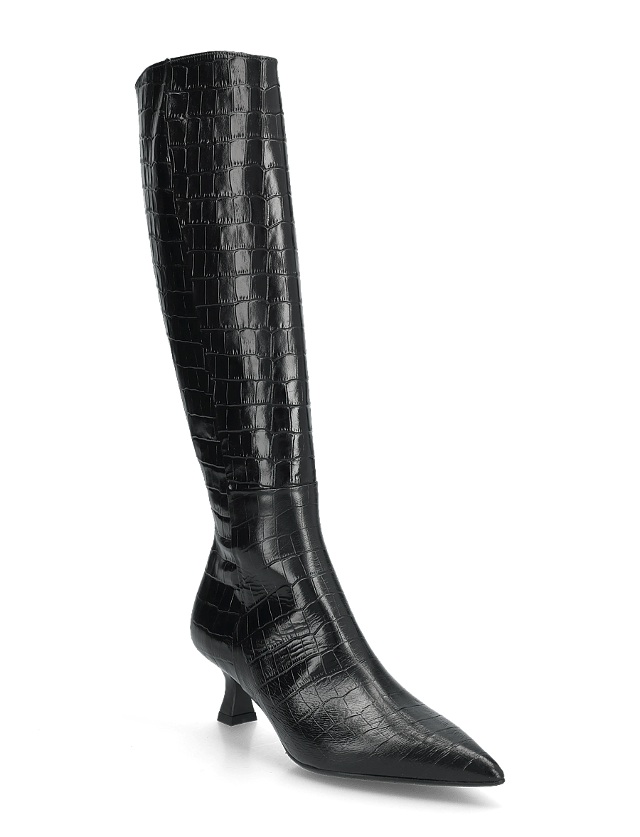 Billi Bi - Long Boots - kniehohe stiefel - black monterrey croco - 0