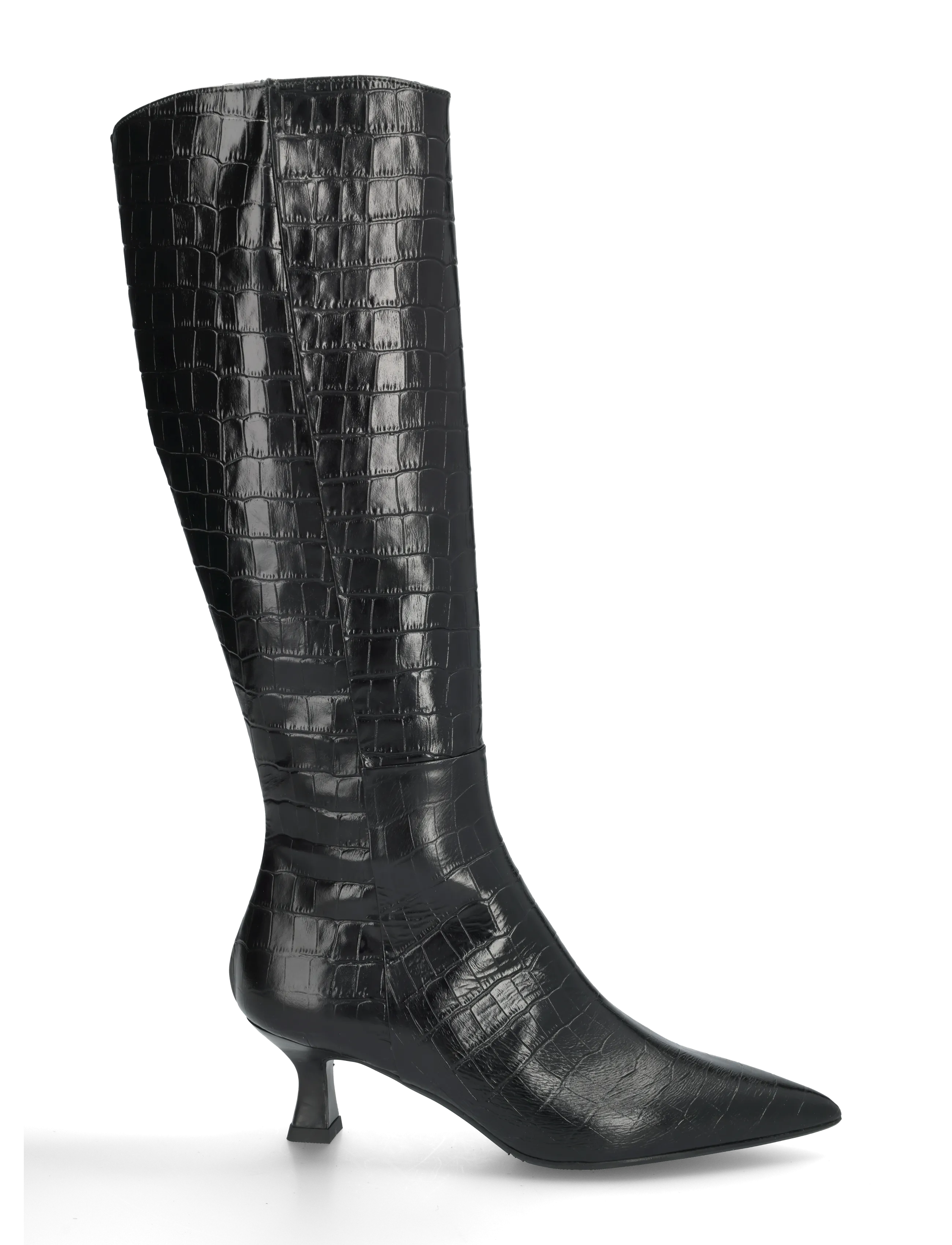 Billi Bi - Long Boots - knee high boots - black monterrey croco - 2