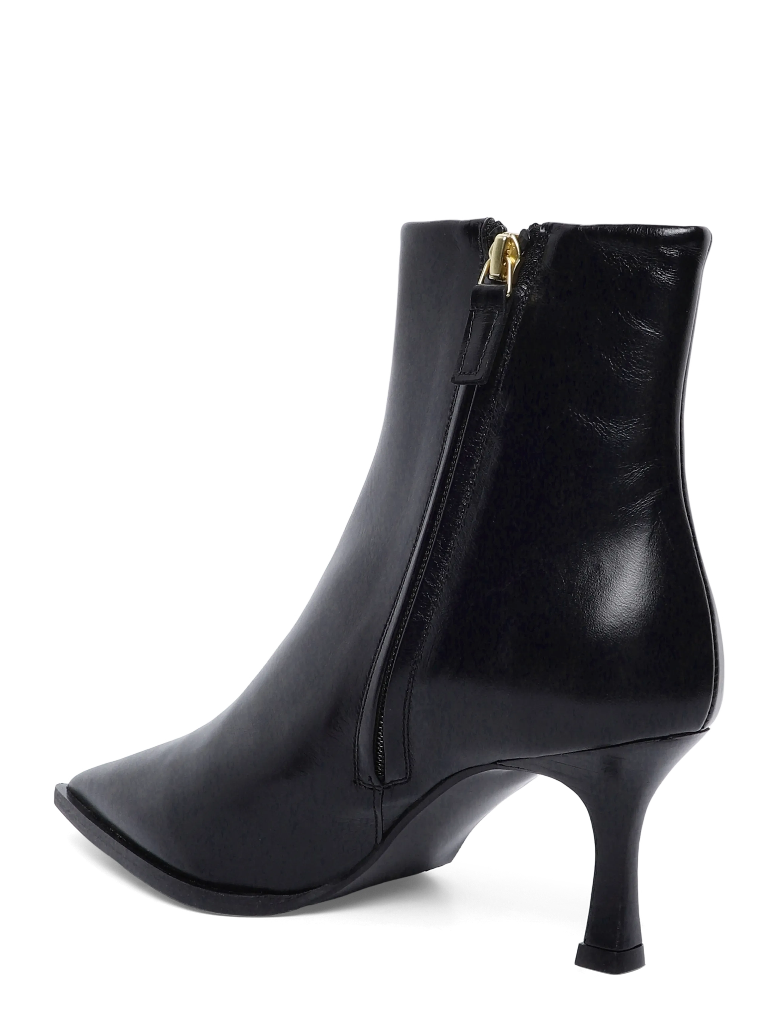 Billi Bi - Booties - kontsaga poolsaapad - black calf - 1