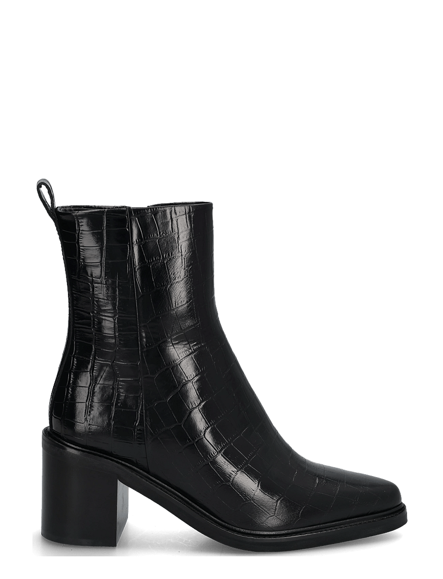 Billi Bi - Booties - kontsaga poolsaapad - black monterrey croco - 2