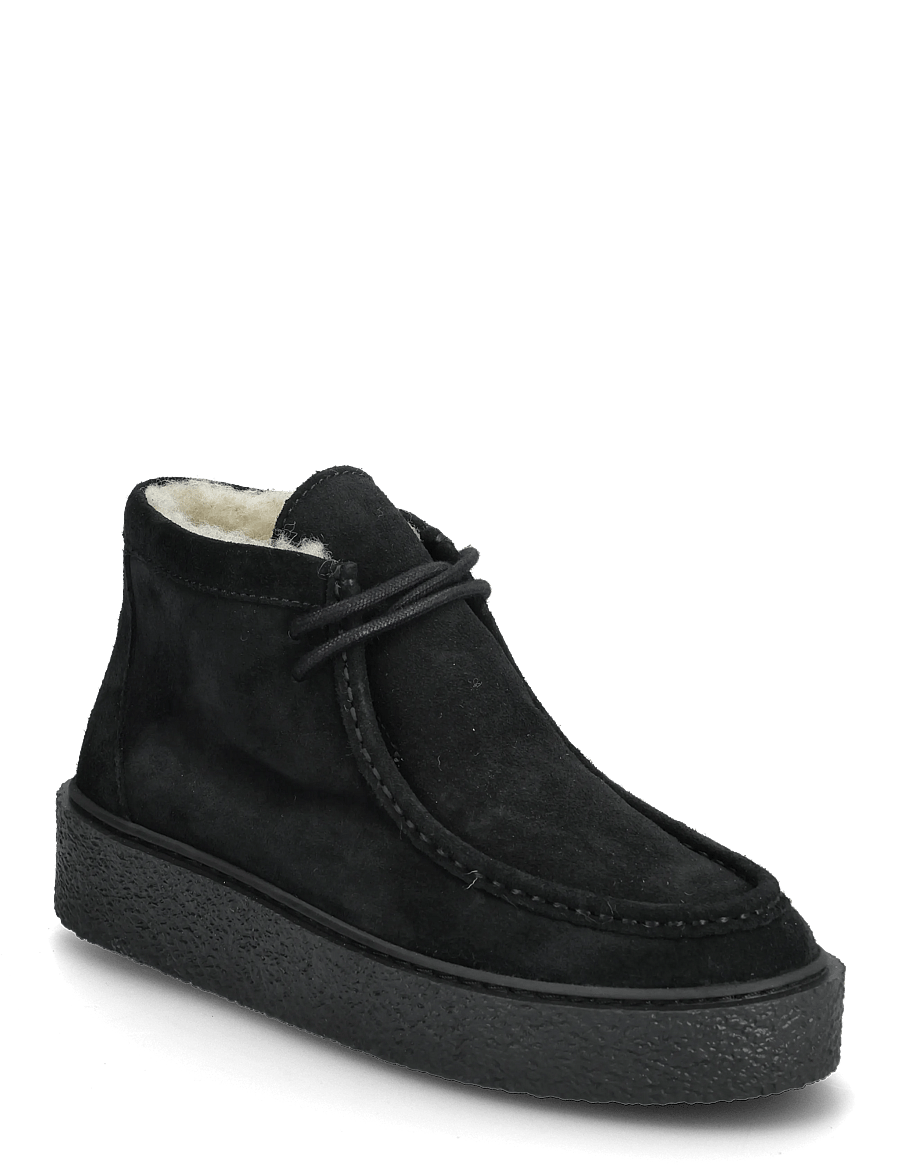 Billi Bi - Warm lining - geschnürte stiefel - black babysilk suede - 0