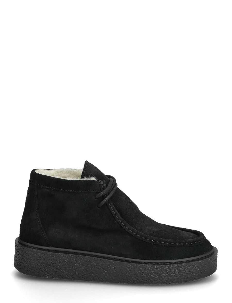 Billi Bi - Warm lining - geschnürte stiefel - black babysilk suede - 1