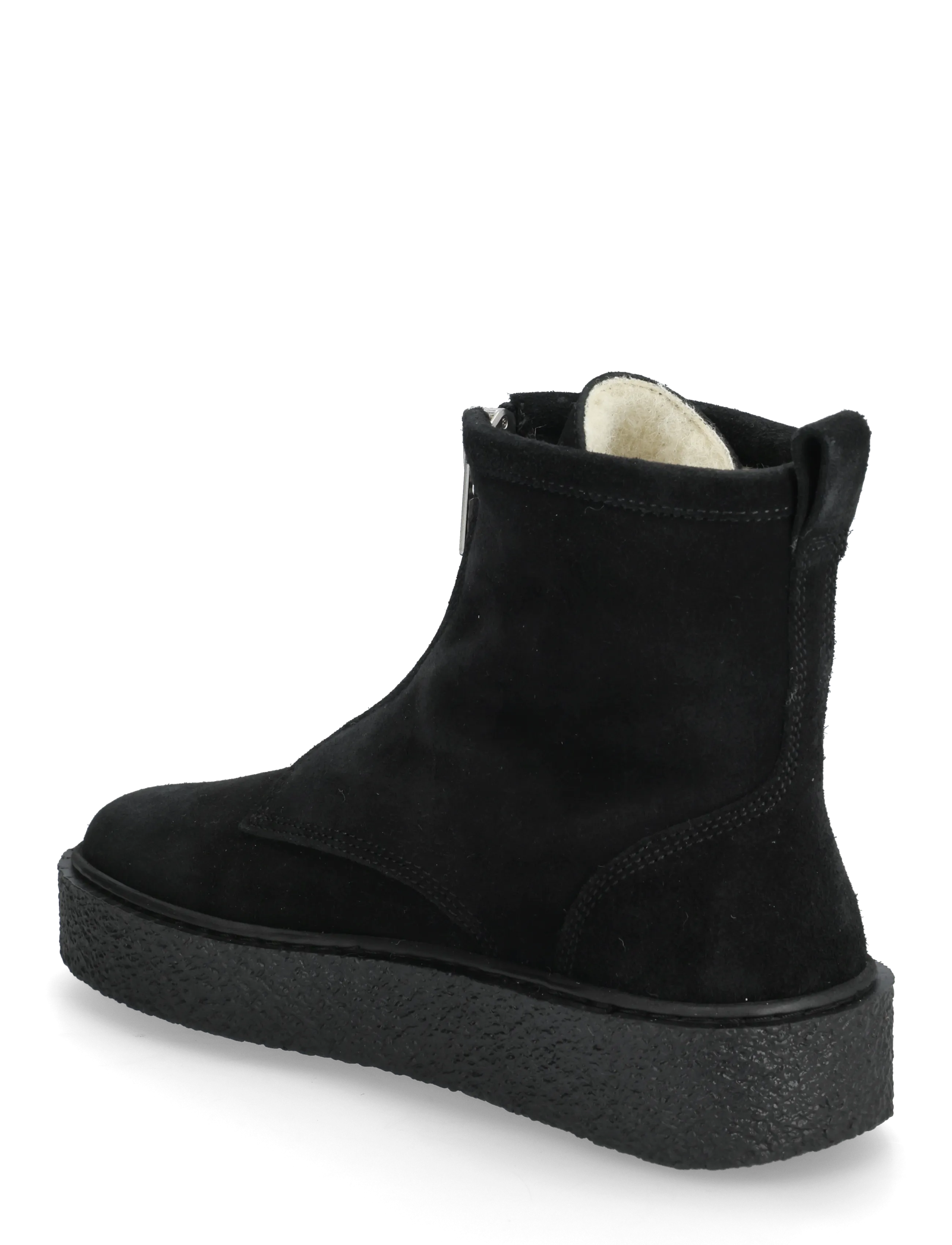 Billi Bi - Warm lining - platte enkellaarsjes - black babysilk suede - 2