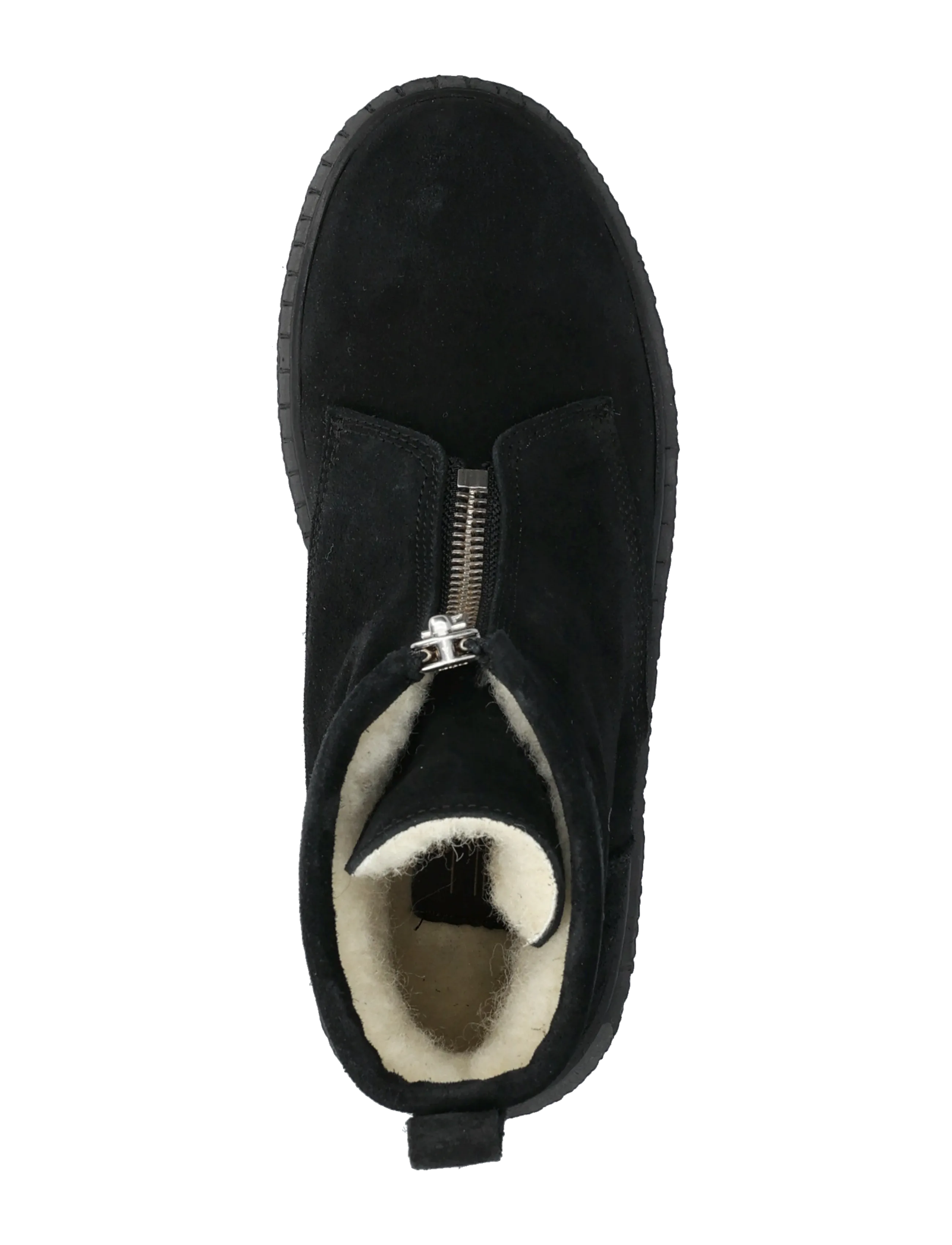 Billi Bi - Warm lining - platte enkellaarsjes - black babysilk suede - 3