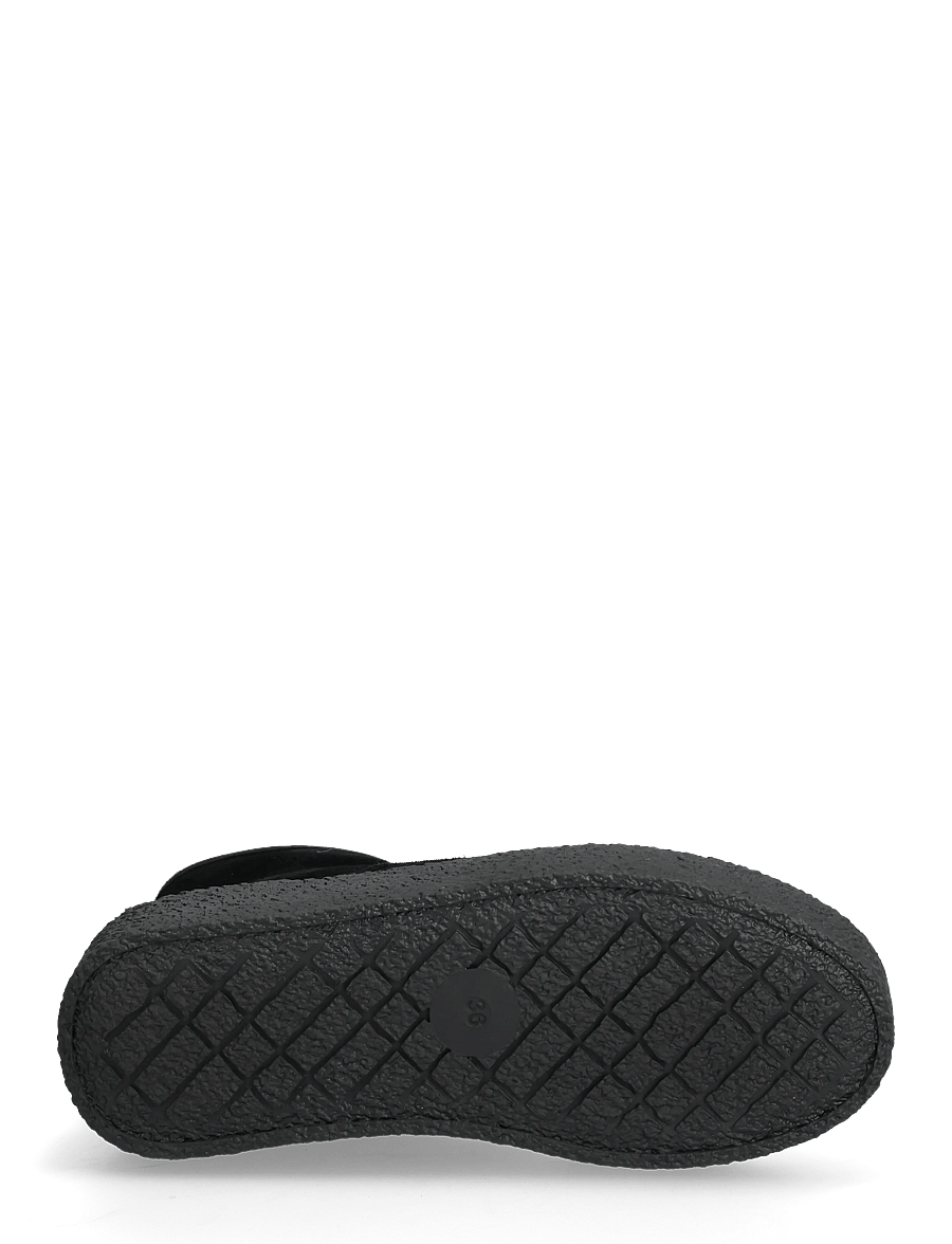 Billi Bi - Warm lining - platta ankelboots - black babysilk suede - 4