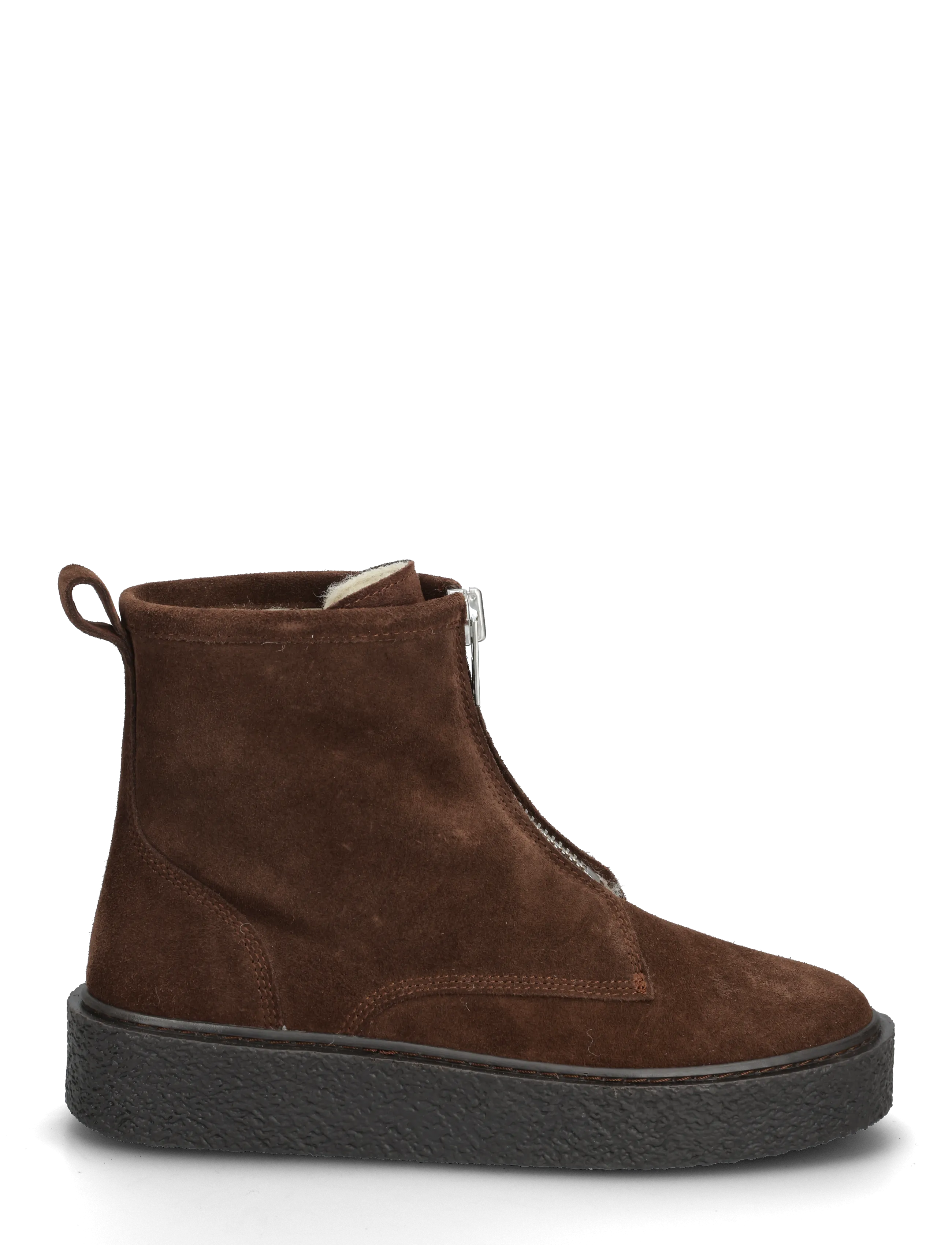 Billi Bi - Warm lining - flat ankle boots - chocolate brown suede - 1