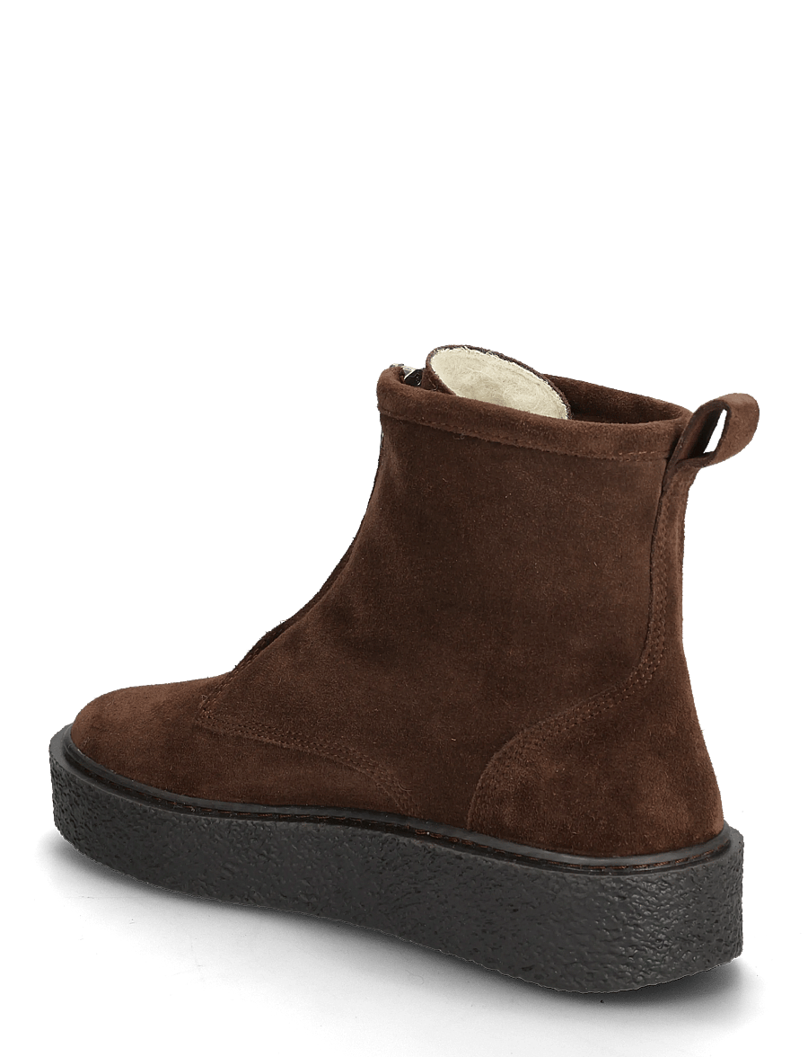 Billi Bi - Warm lining - flade ankelstøvler - chocolate brown suede - 2