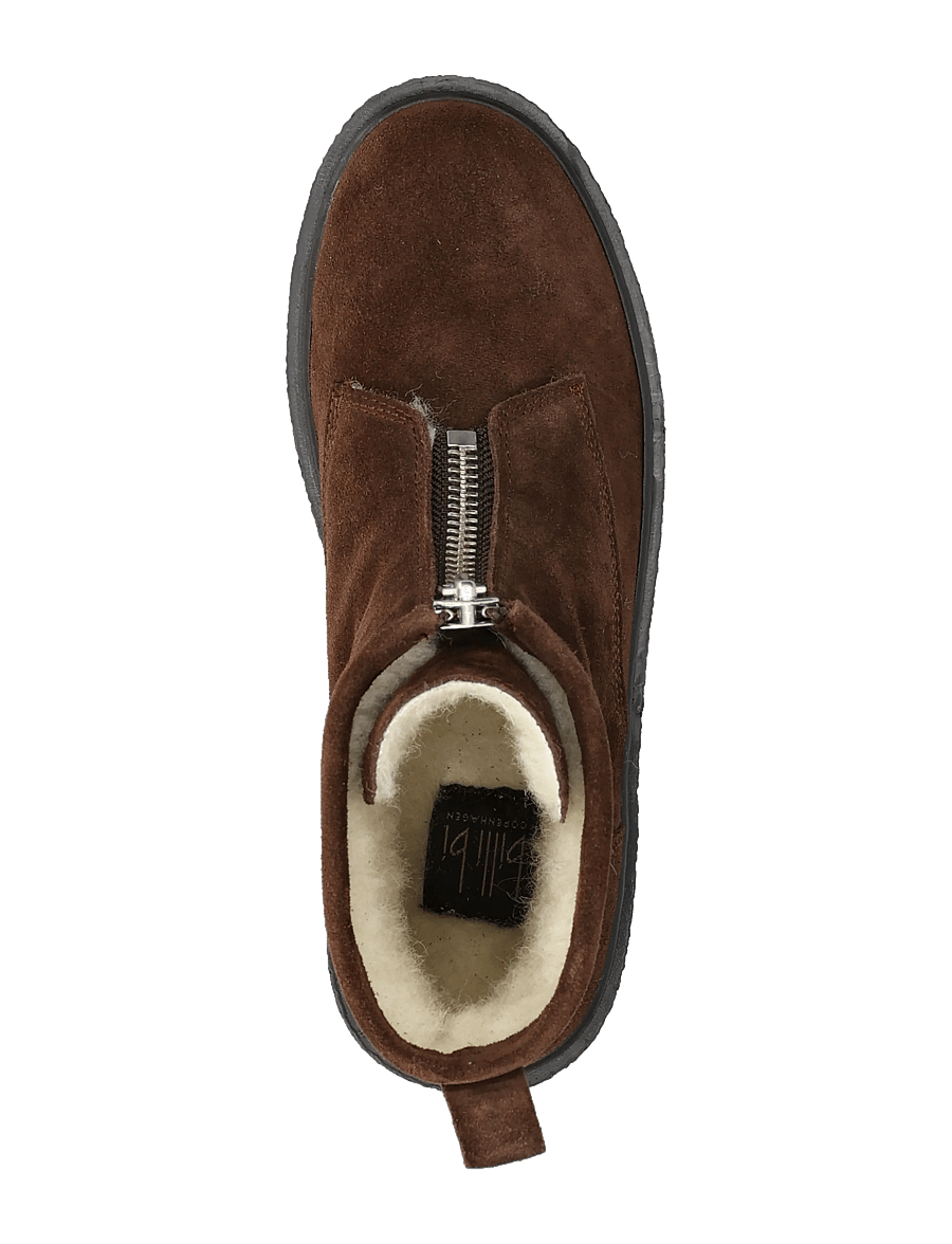 Billi Bi - Warm lining - flade ankelstøvler - chocolate brown suede - 3
