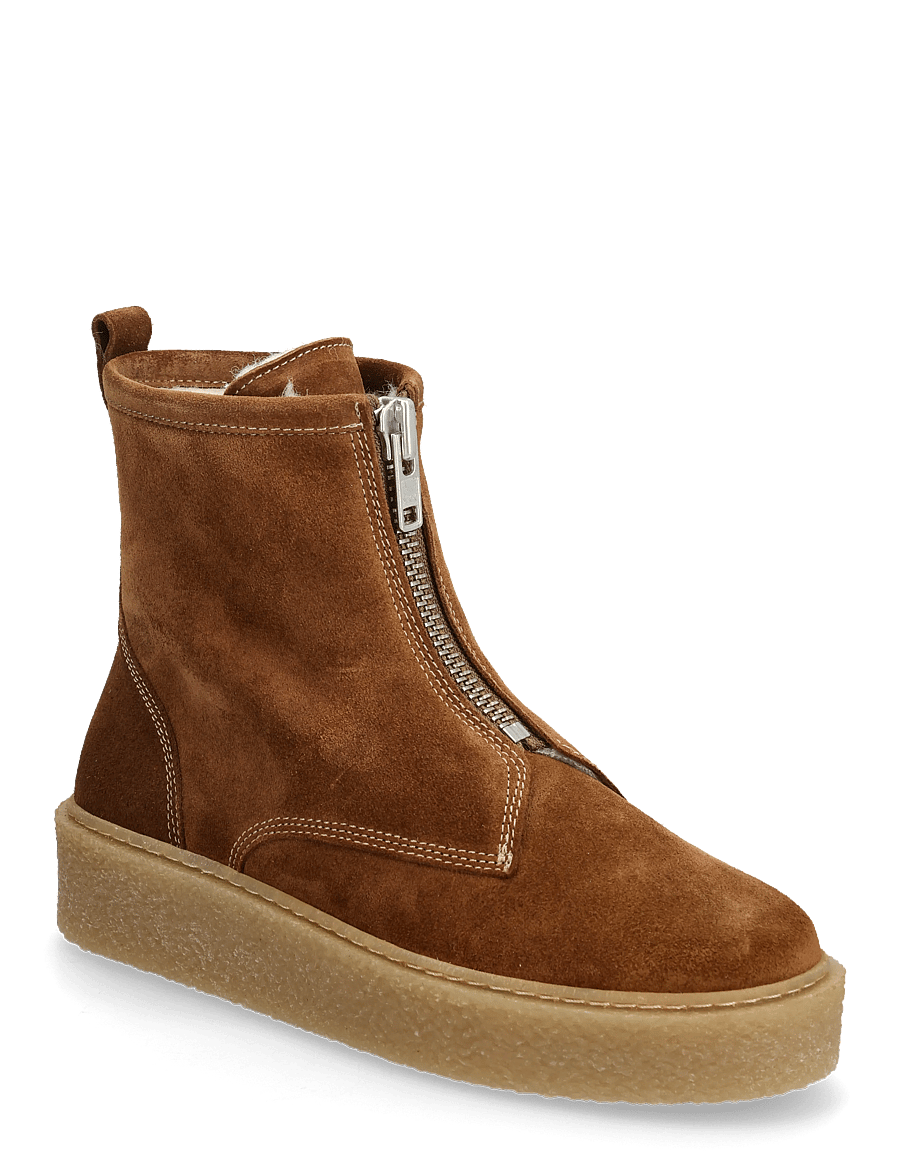 Billi Bi - Warm lining - flache stiefeletten - cognac suede - 0