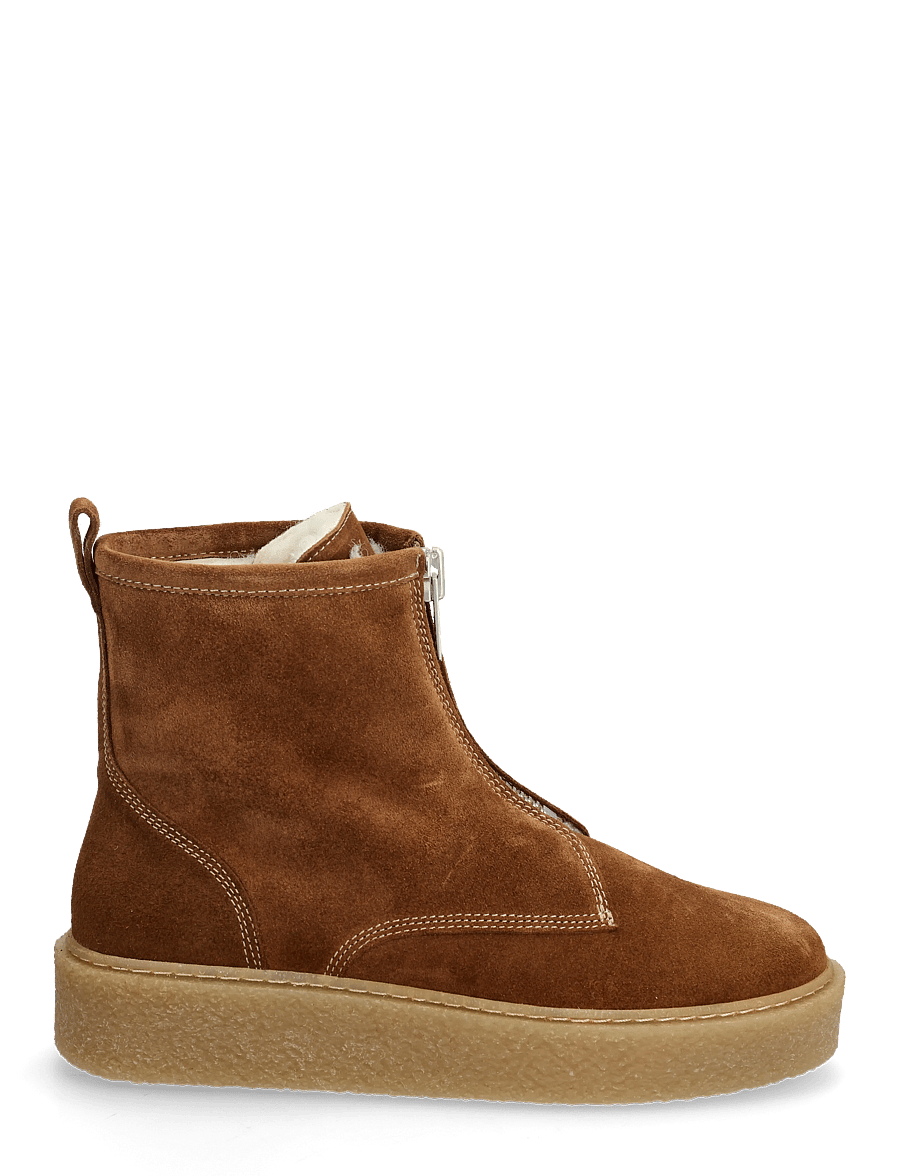 Billi Bi - Warm lining - flache stiefeletten - cognac suede - 1