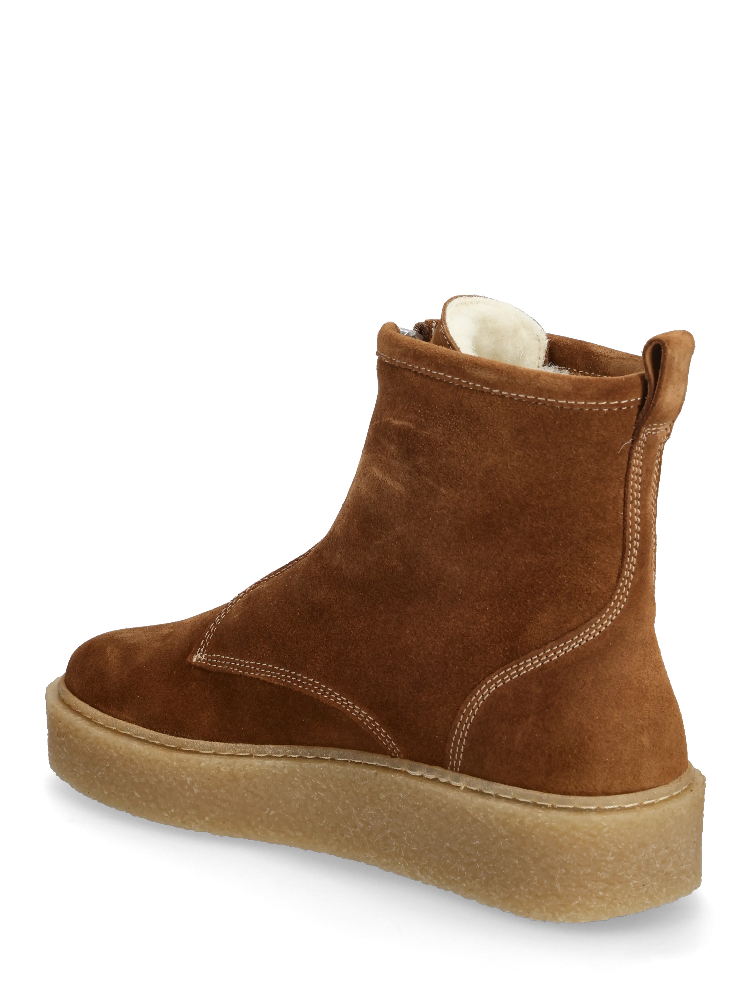Billi Bi - Warm lining - flate ankelstøvletter - cognac suede - 2
