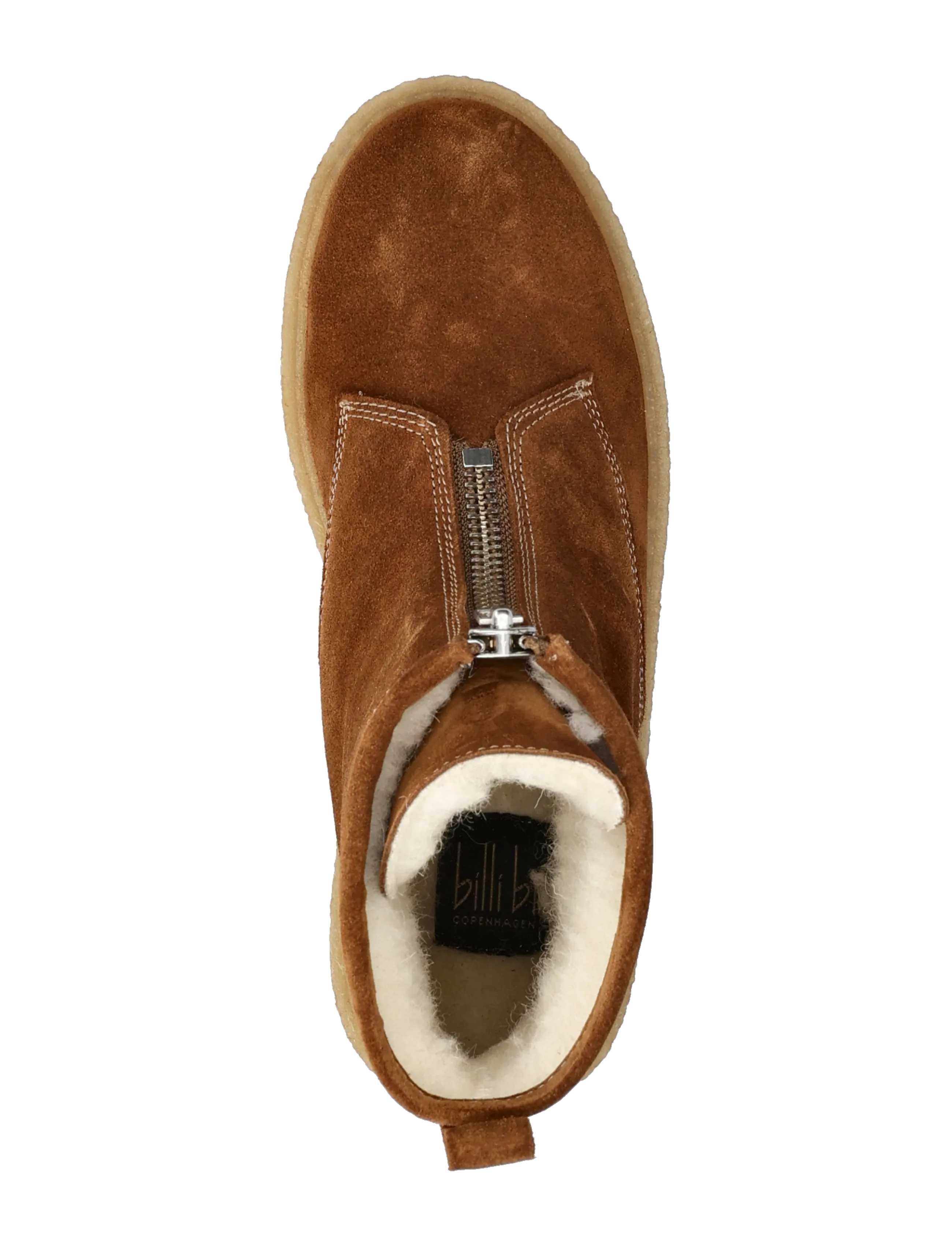 Billi Bi - Warm lining - flate ankelstøvletter - cognac suede - 3